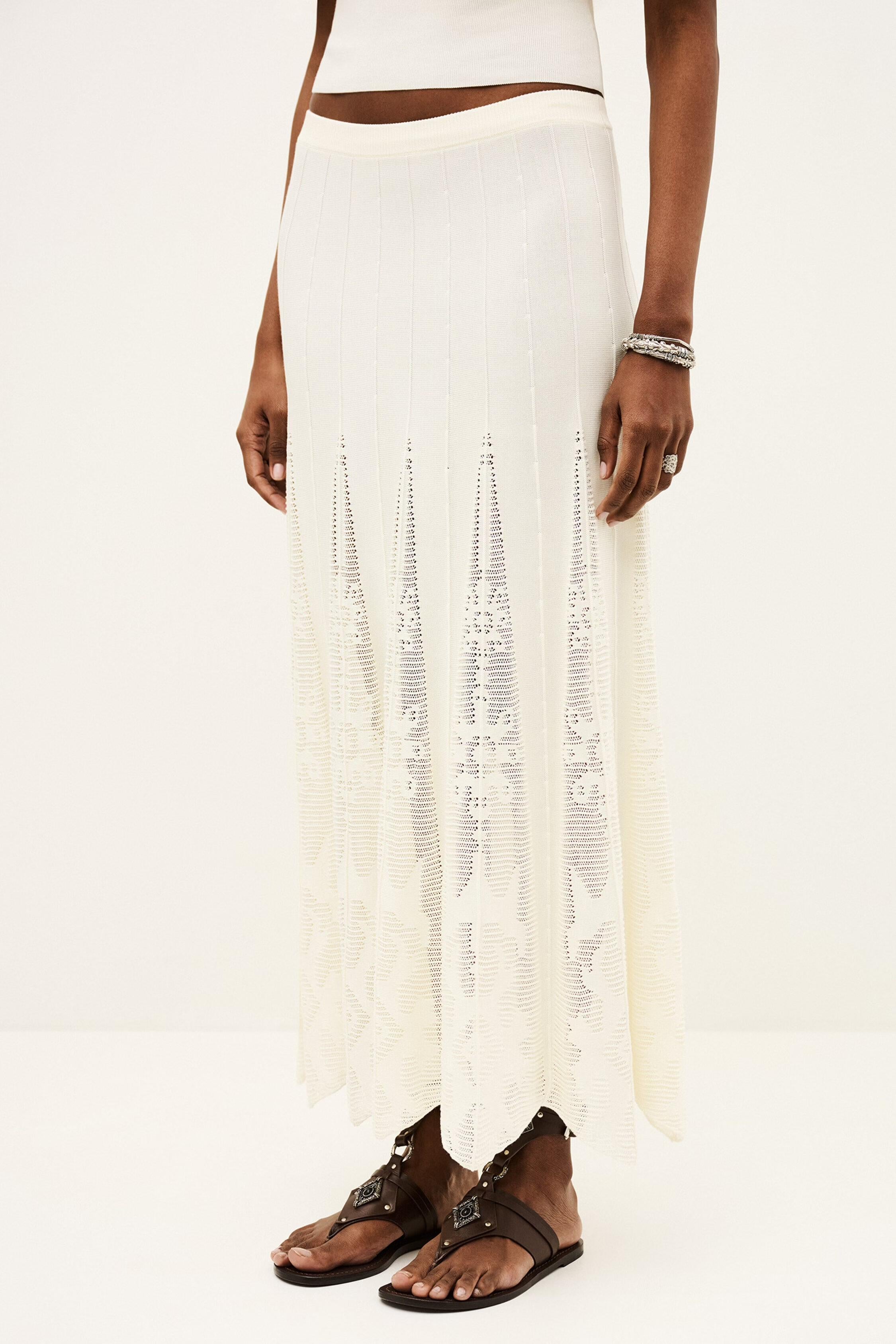 Knit Maxi Skirt Serta Off-White