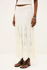 Knit Maxi Skirt Serta Off-White