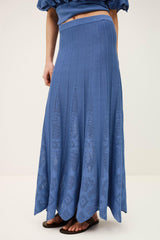 Knit Maxi Skirt Serta Blue