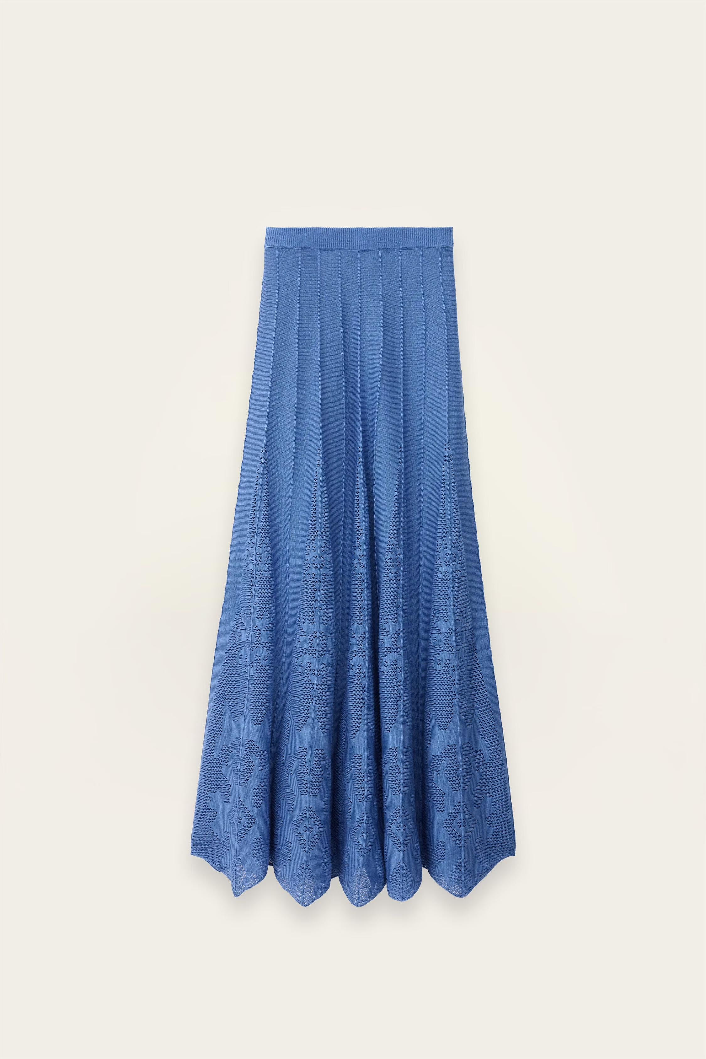 Knit Maxi Skirt Serta Blue