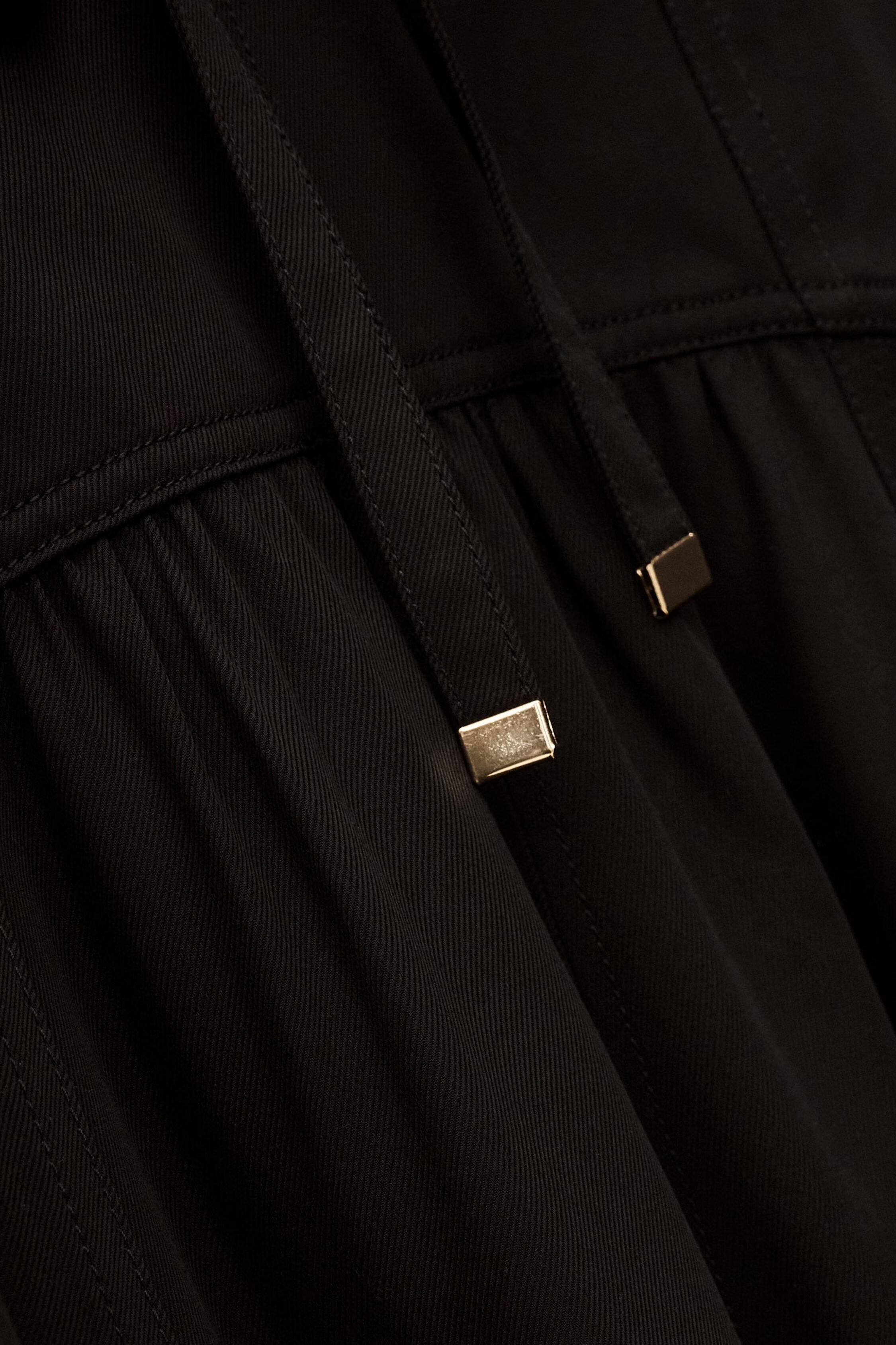 Waisted Midi Skirt Ponia Black