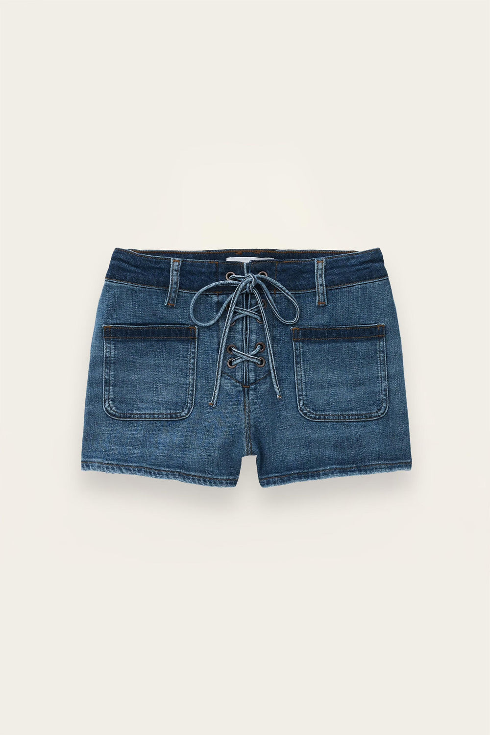 High-Waisted Denim Shorts Rio Blue