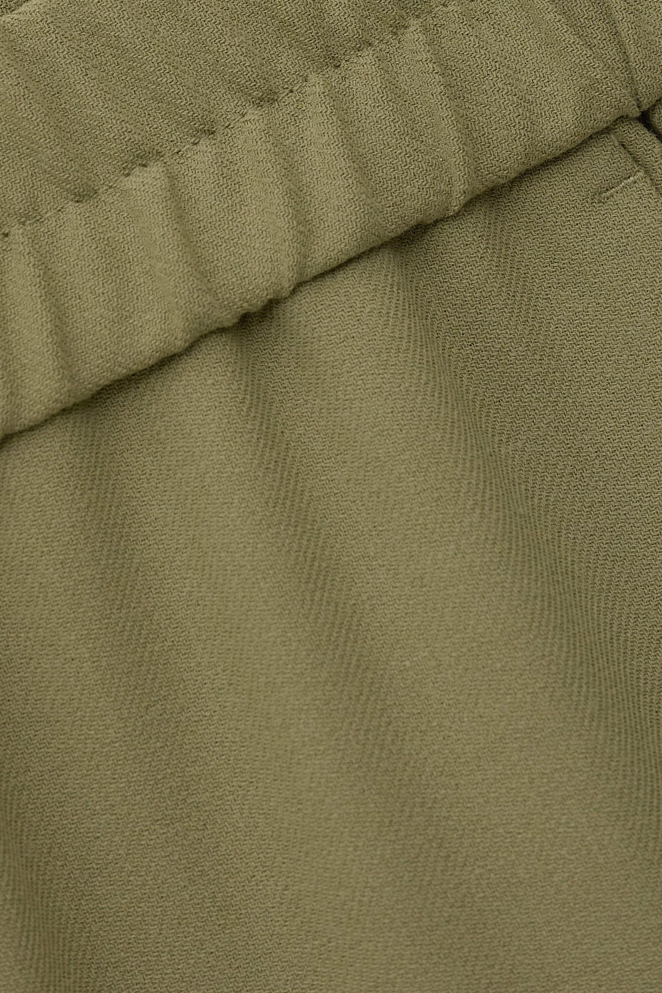 Wide-Leg Waisted Pants Narlos Green