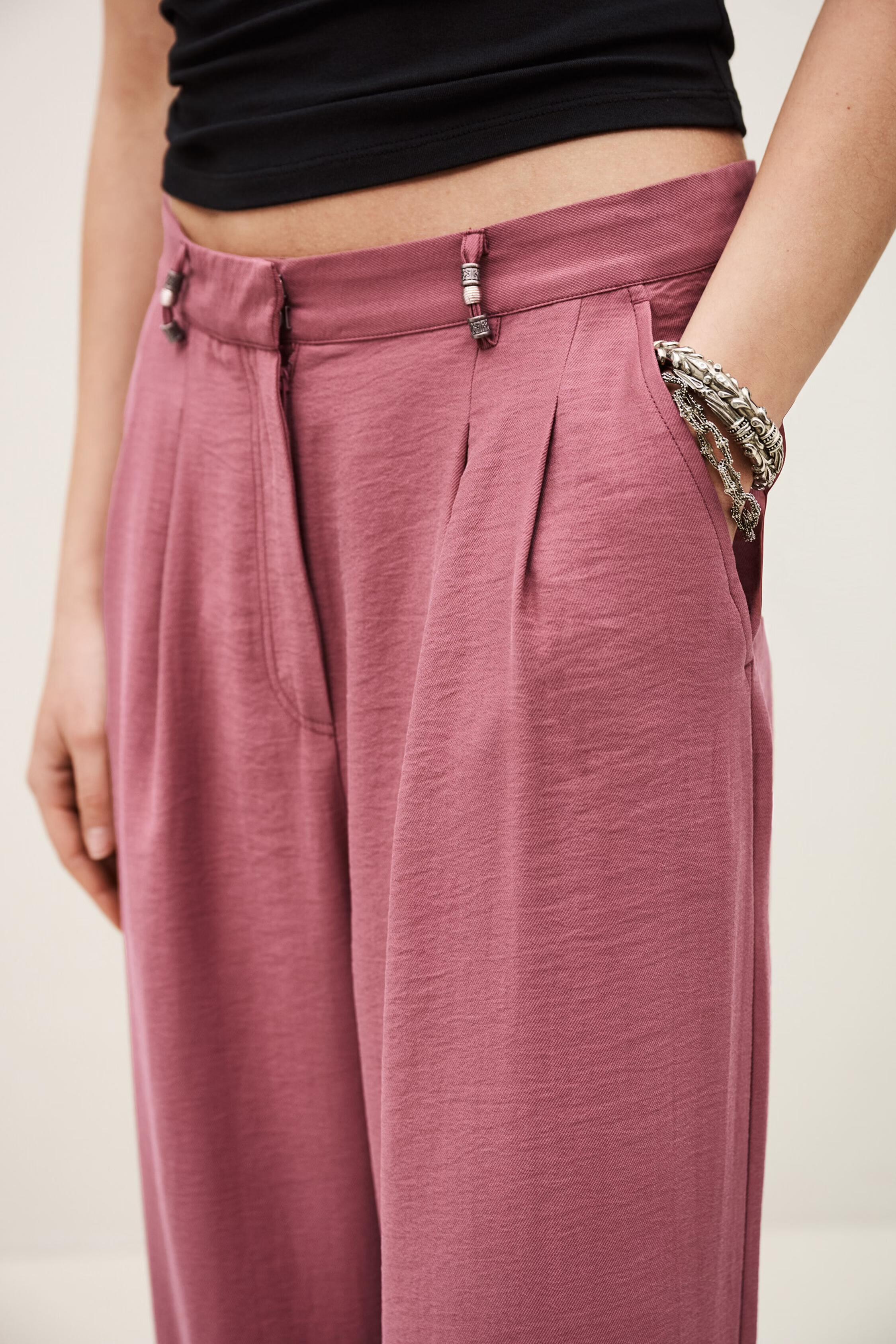 Straight Cut Pants Deana Pink