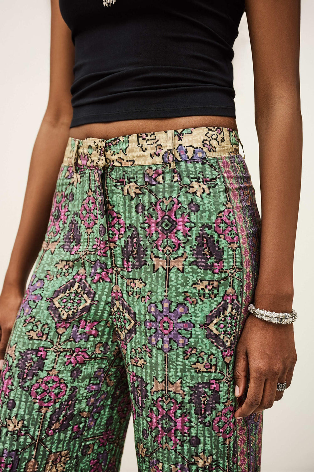 Wide-Leg Pants Pali Green