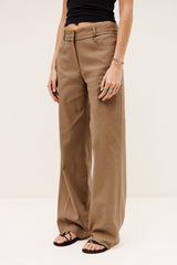 Straight Cut Pants Cista Brown