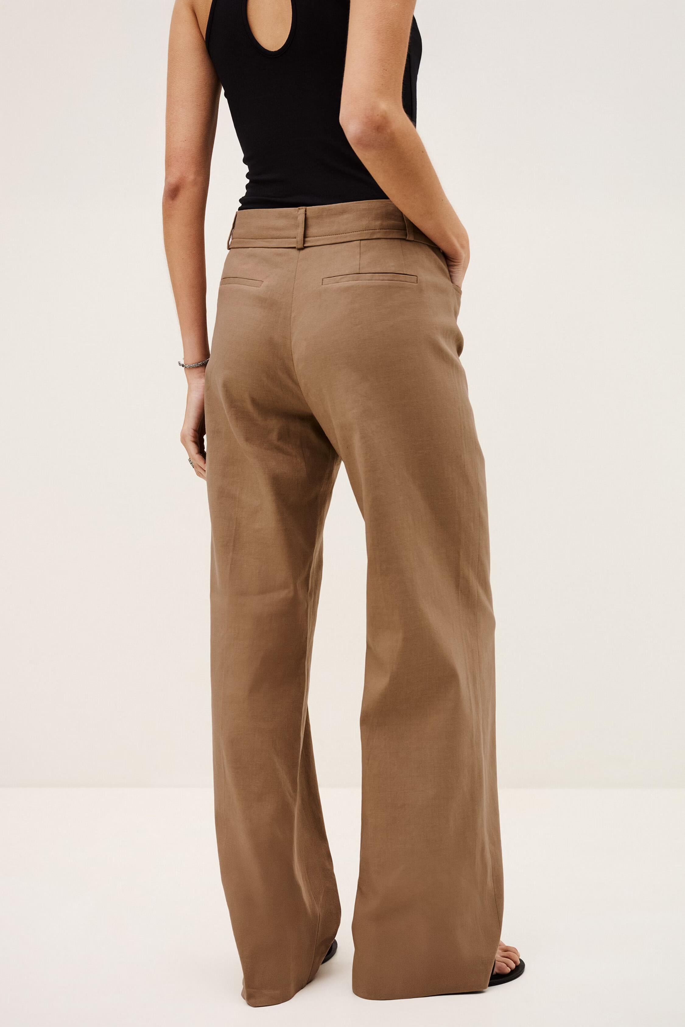 Straight Cut Pants Cista Brown