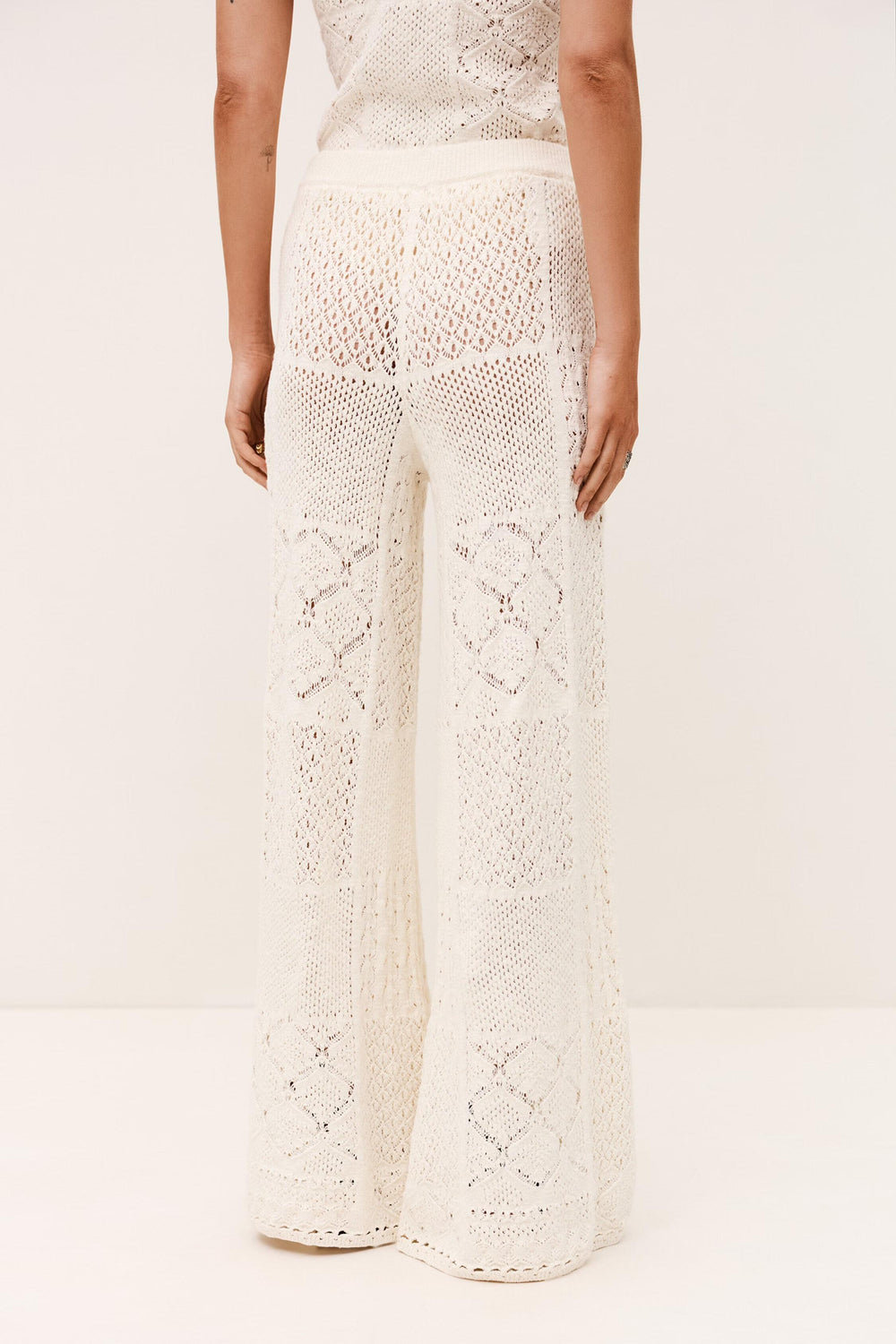 Pointelle Stitch Pants Santy Off-White