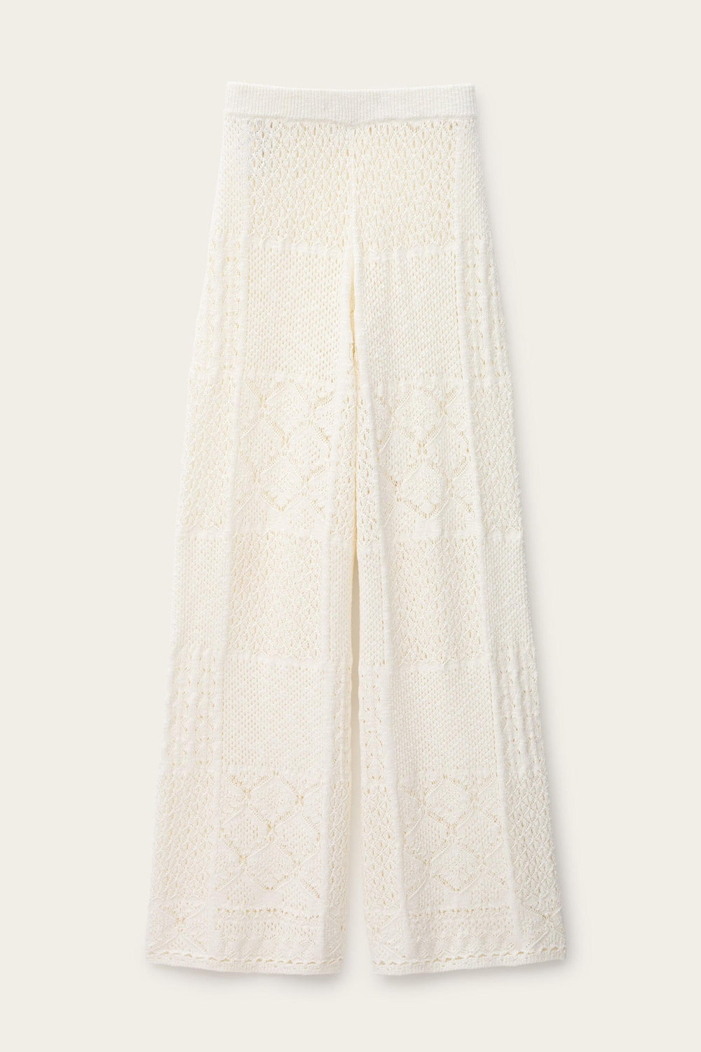 Pointelle Stitch Pants Santy Off-White