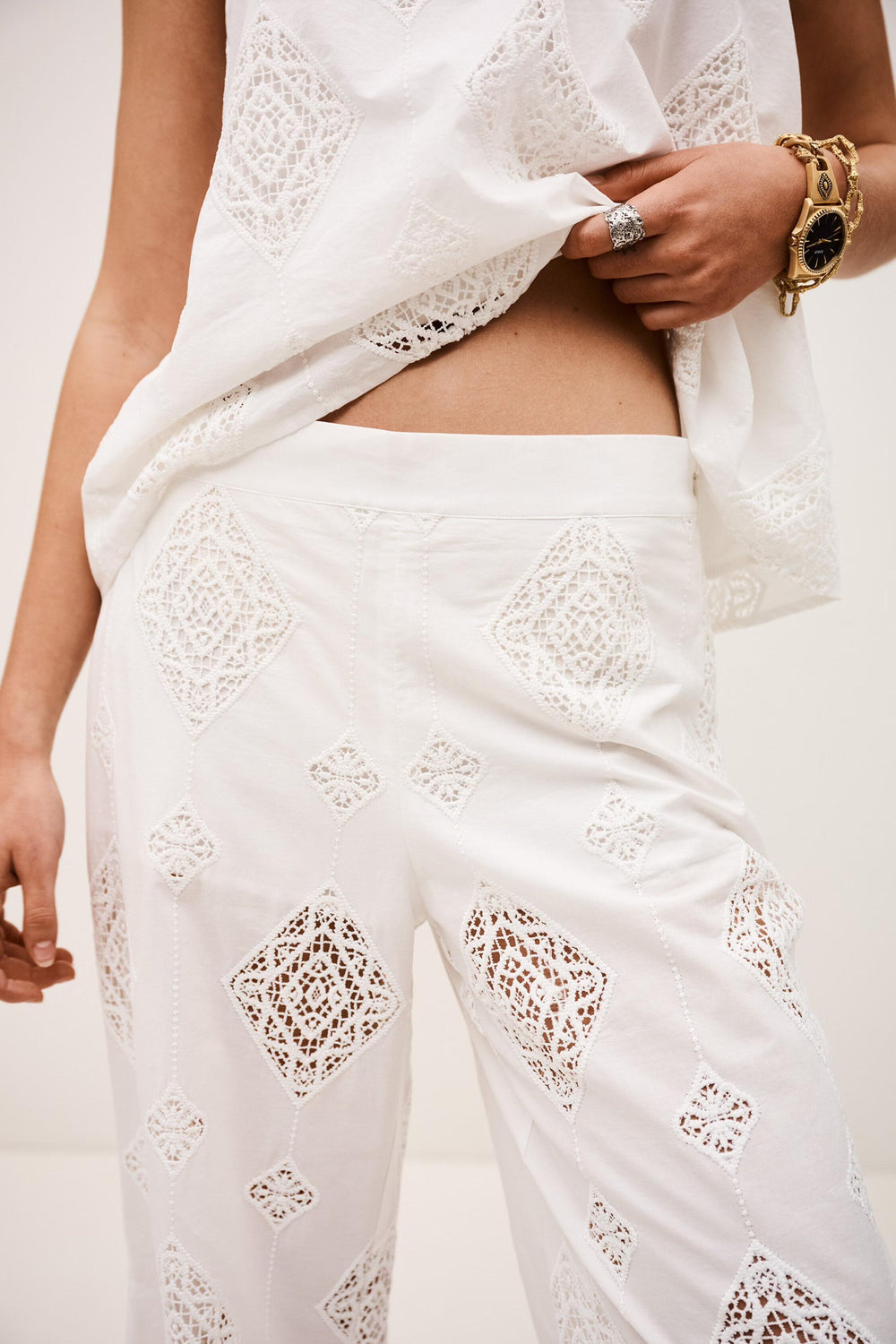 Wide-Leg Pants Mike Off-White