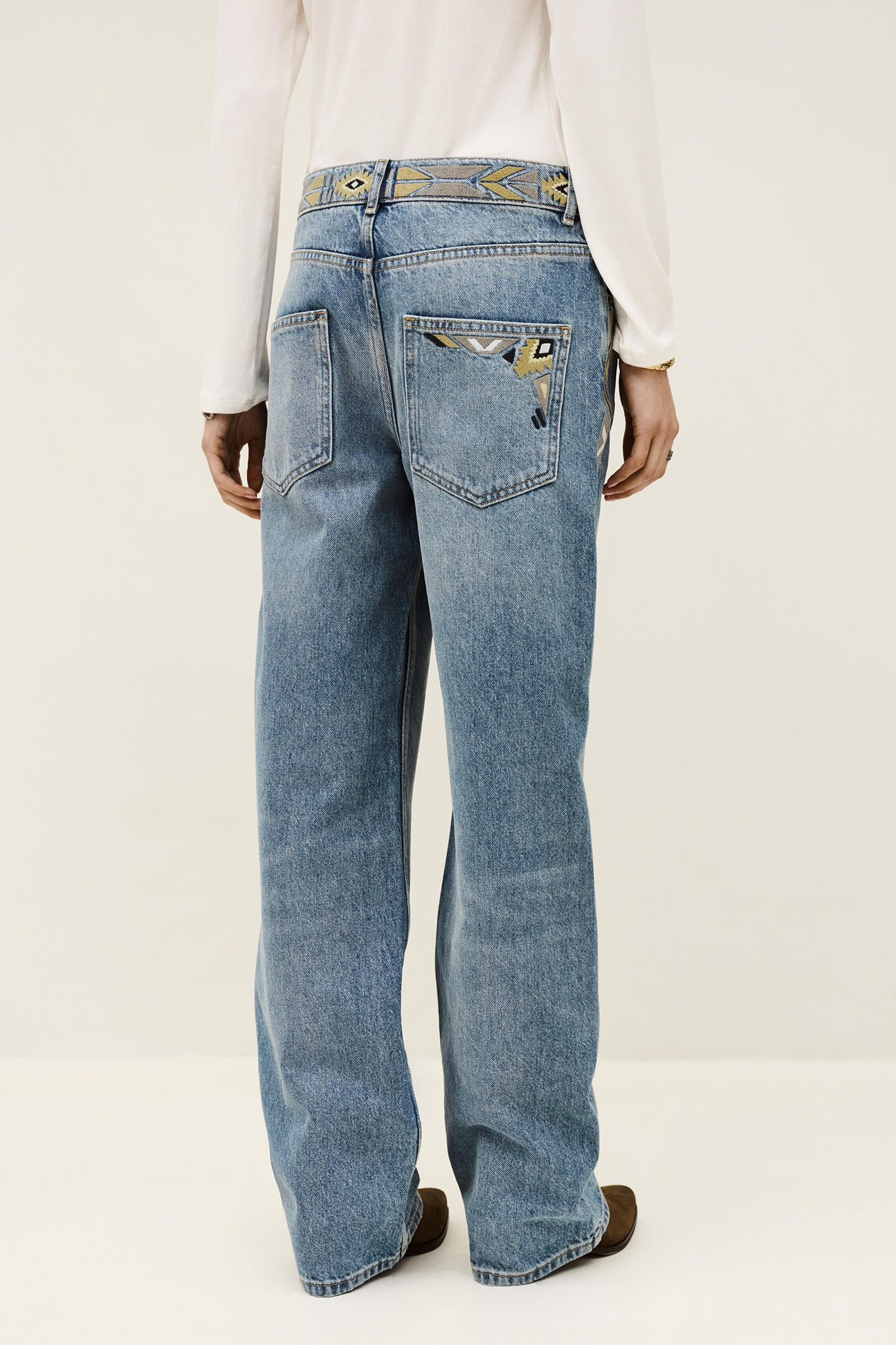 Faded Straight-Fit Jeans Rizie Blue