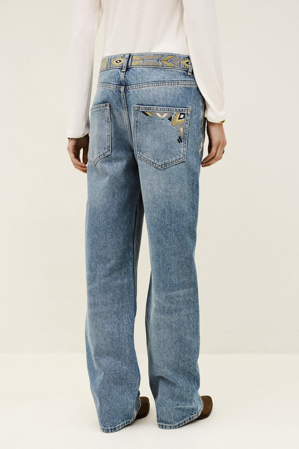 Faded Straight-Fit Jeans Rizie Blue