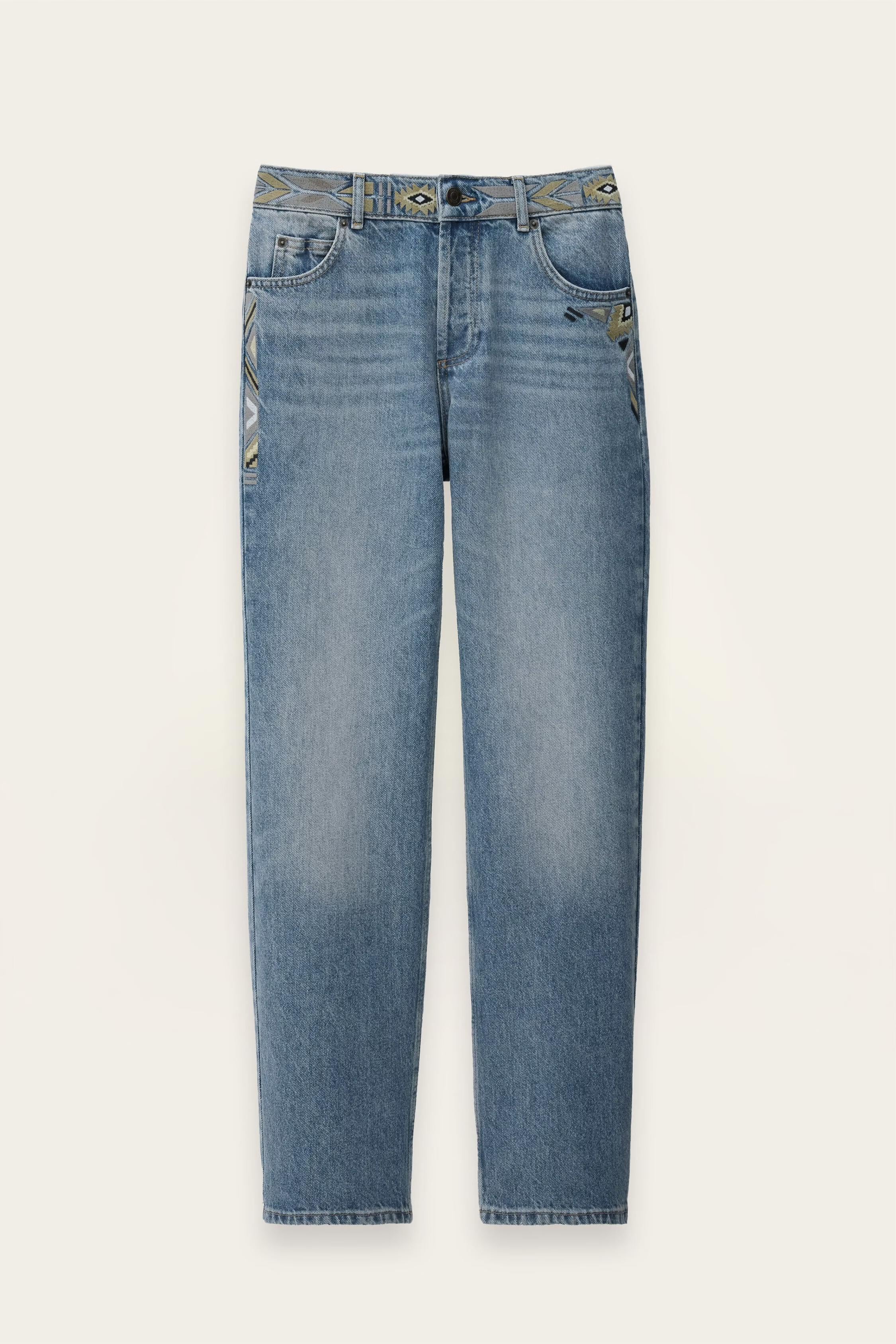 Faded Straight-Fit Jeans Rizie Blue