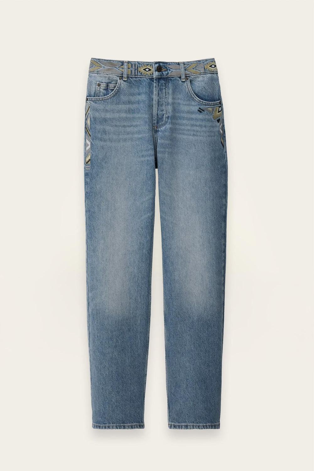 Faded Straight-Fit Jeans Rizie Blue