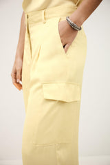 Wide-Leg Cargo Pants Cary Yellow