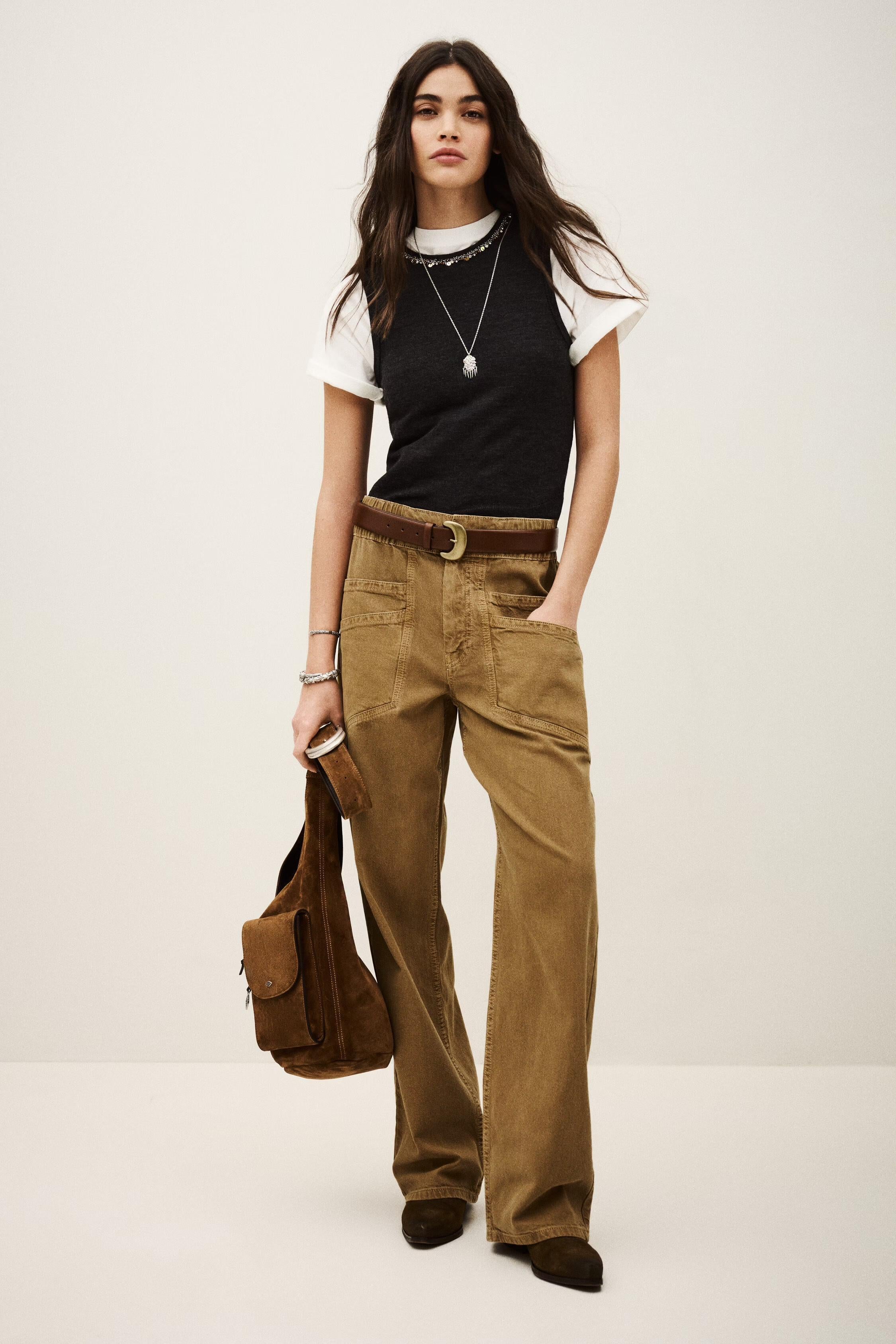 Wide-Leg Pants Fima Brown