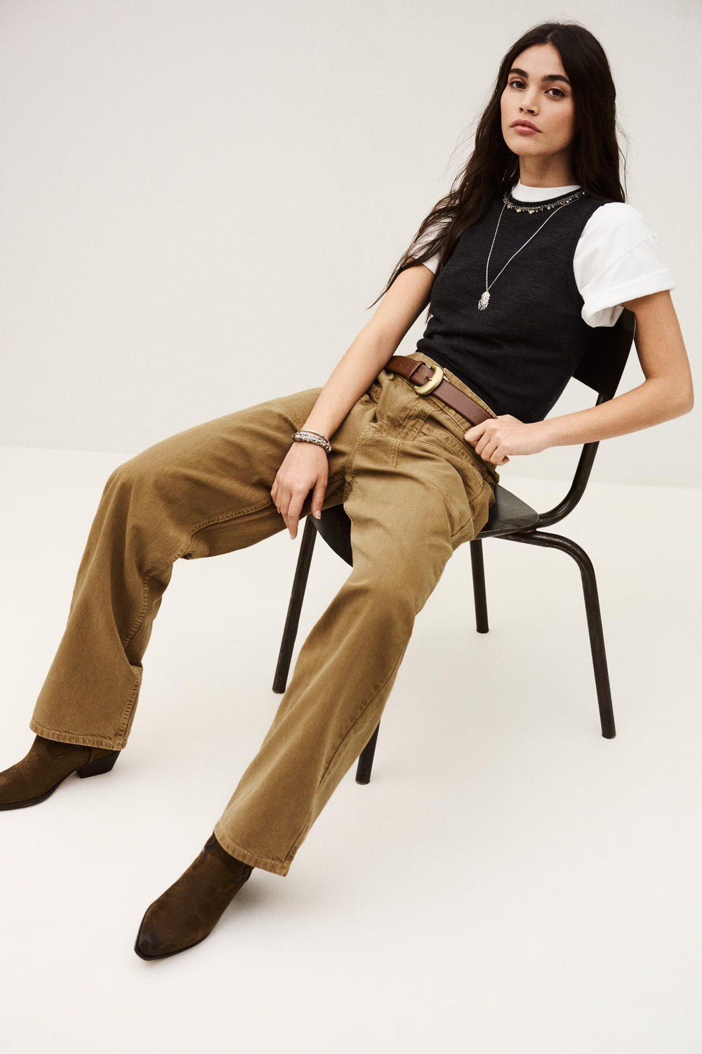 Wide-Leg Pants Fima Brown
