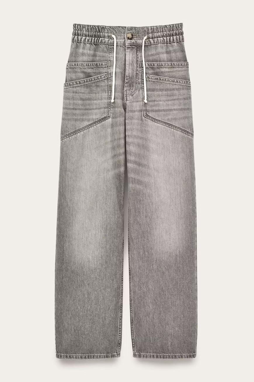 Wide-Leg Flared Pants Yima Gray