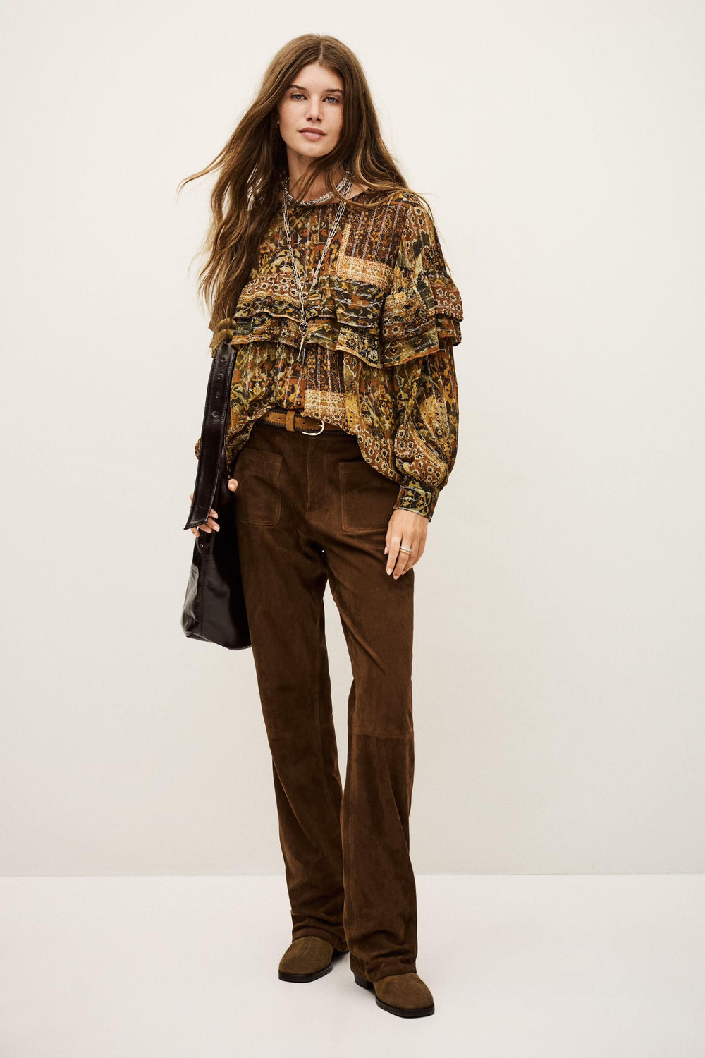 Wide-Leg Pants Mossi Brown