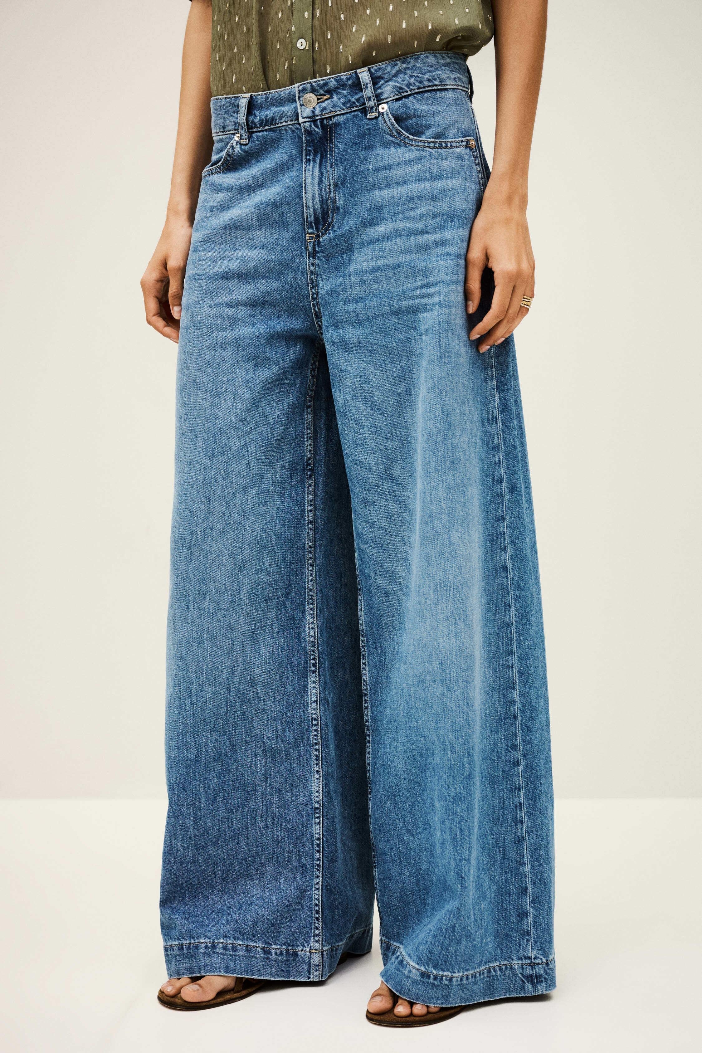 Wide-Leg Jeans Musc Blue