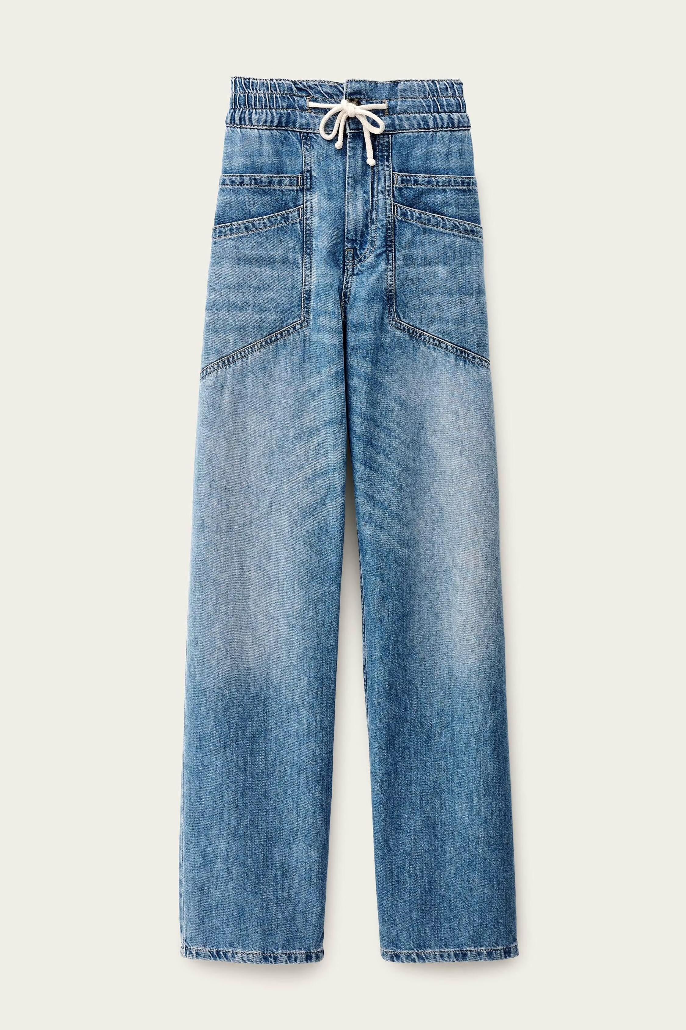Elastic Waist Jeans Mima Blue