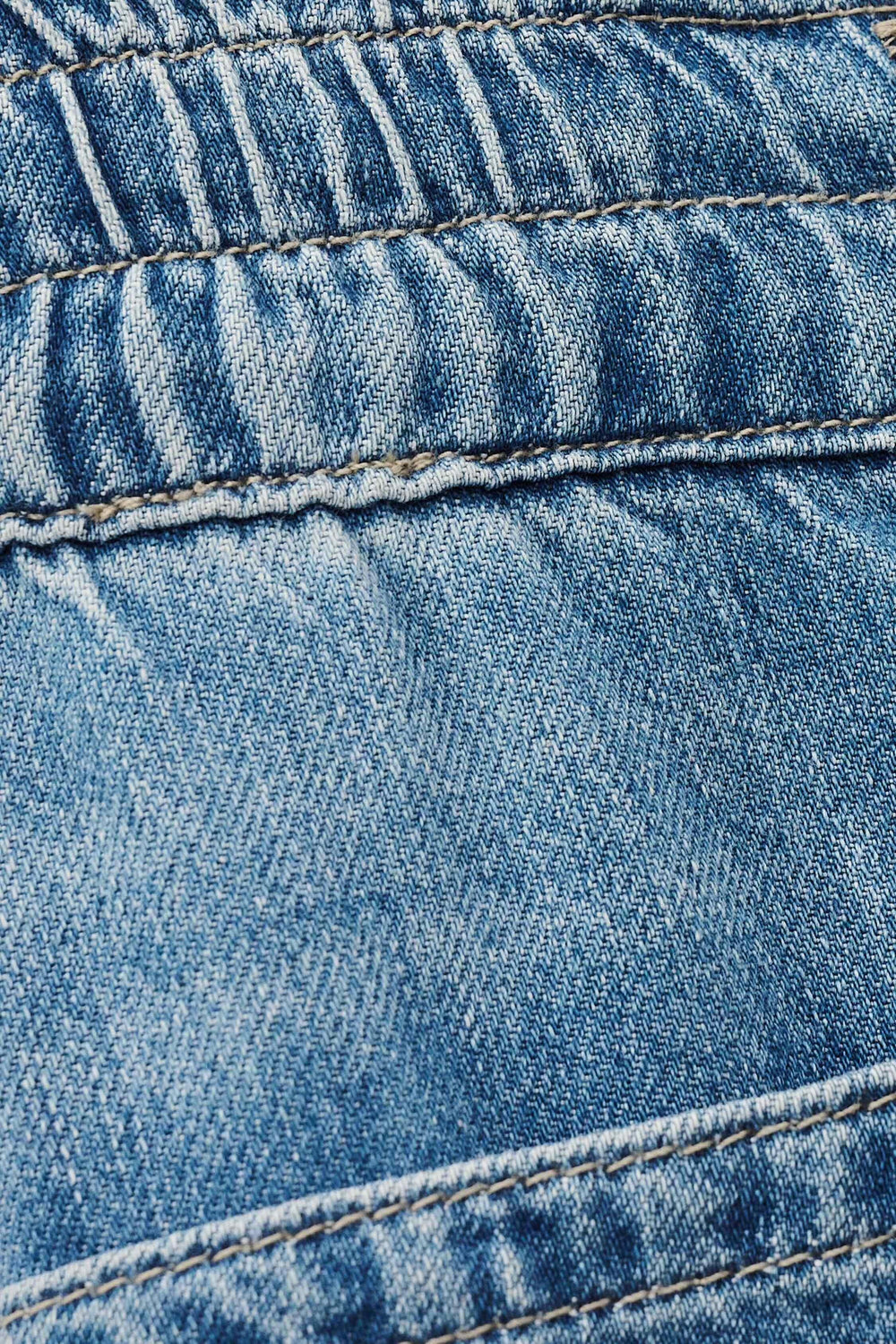Elastic Waist Jeans Mima Blue