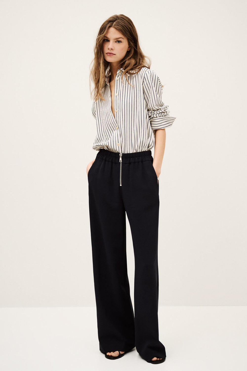 Wide Tailored Pants Carlos Blue