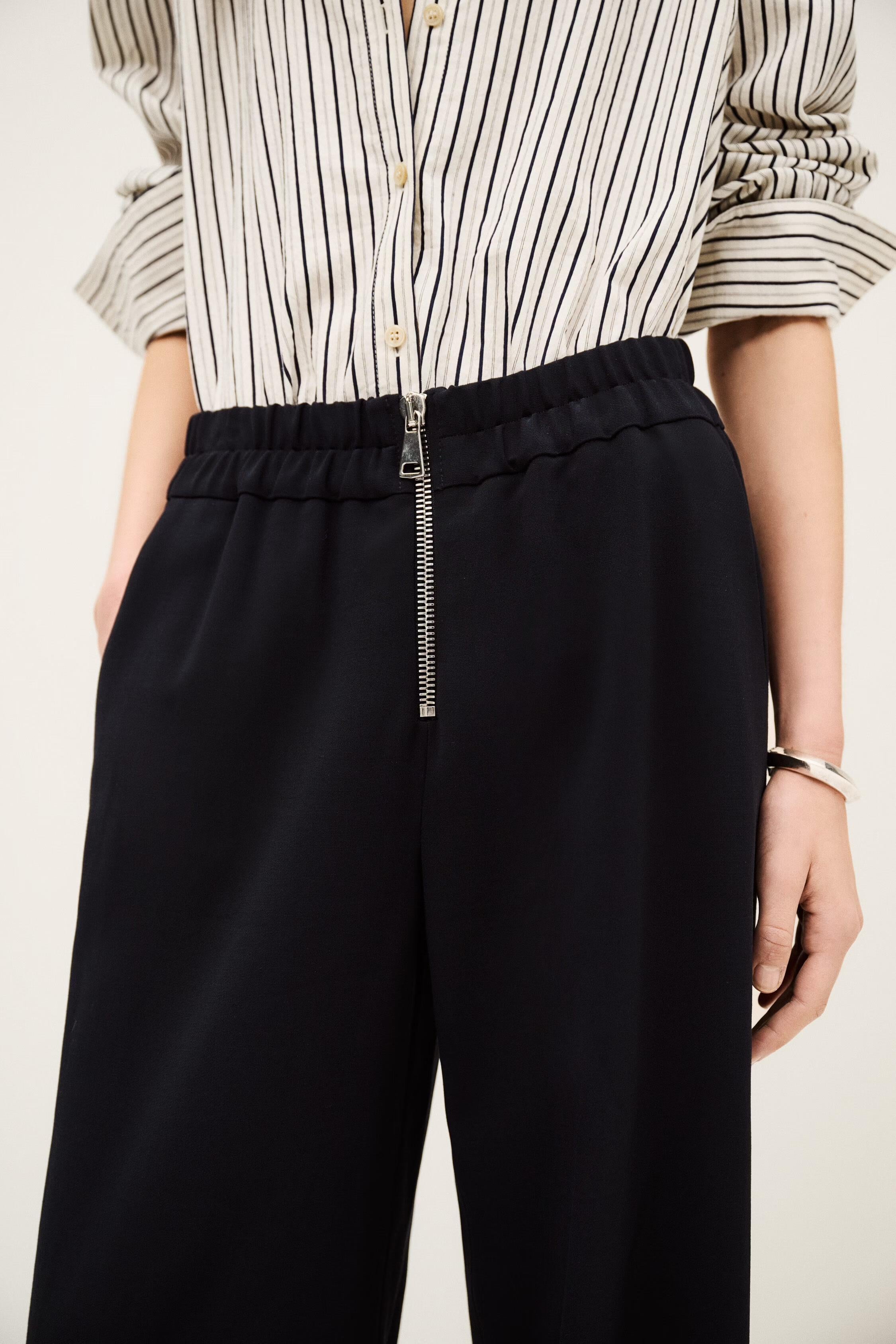 Wide Tailored Pants Carlos Blue