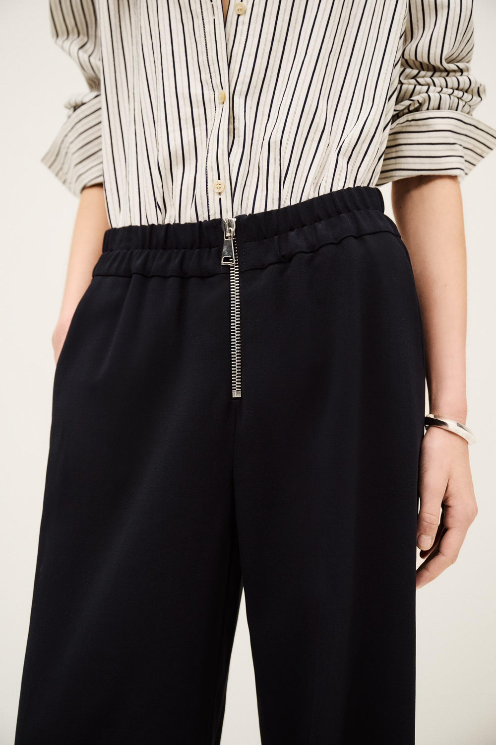 Wide Tailored Pants Carlos Blue