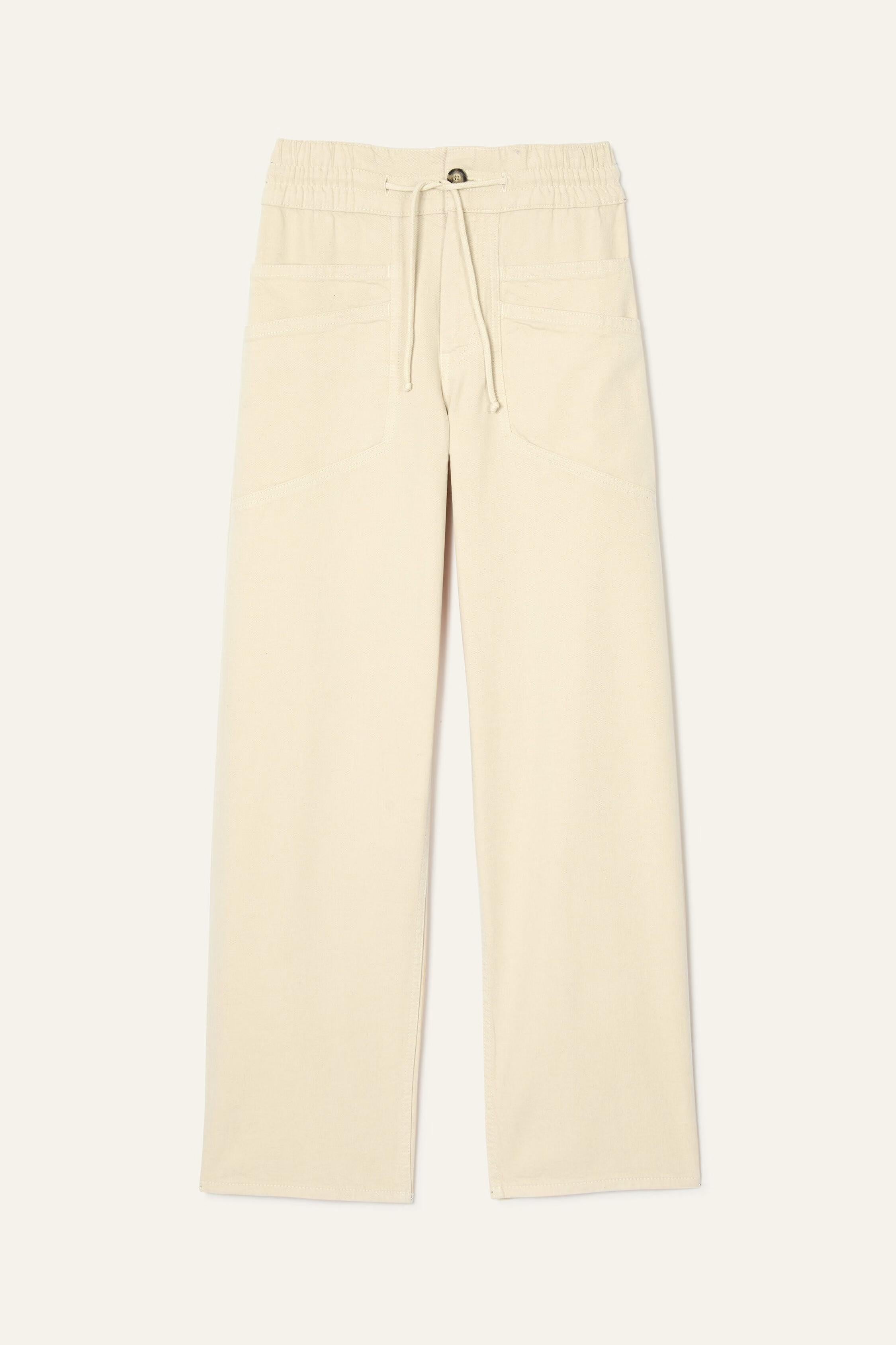 Loose Straight-Leg Pants Fima Off-White