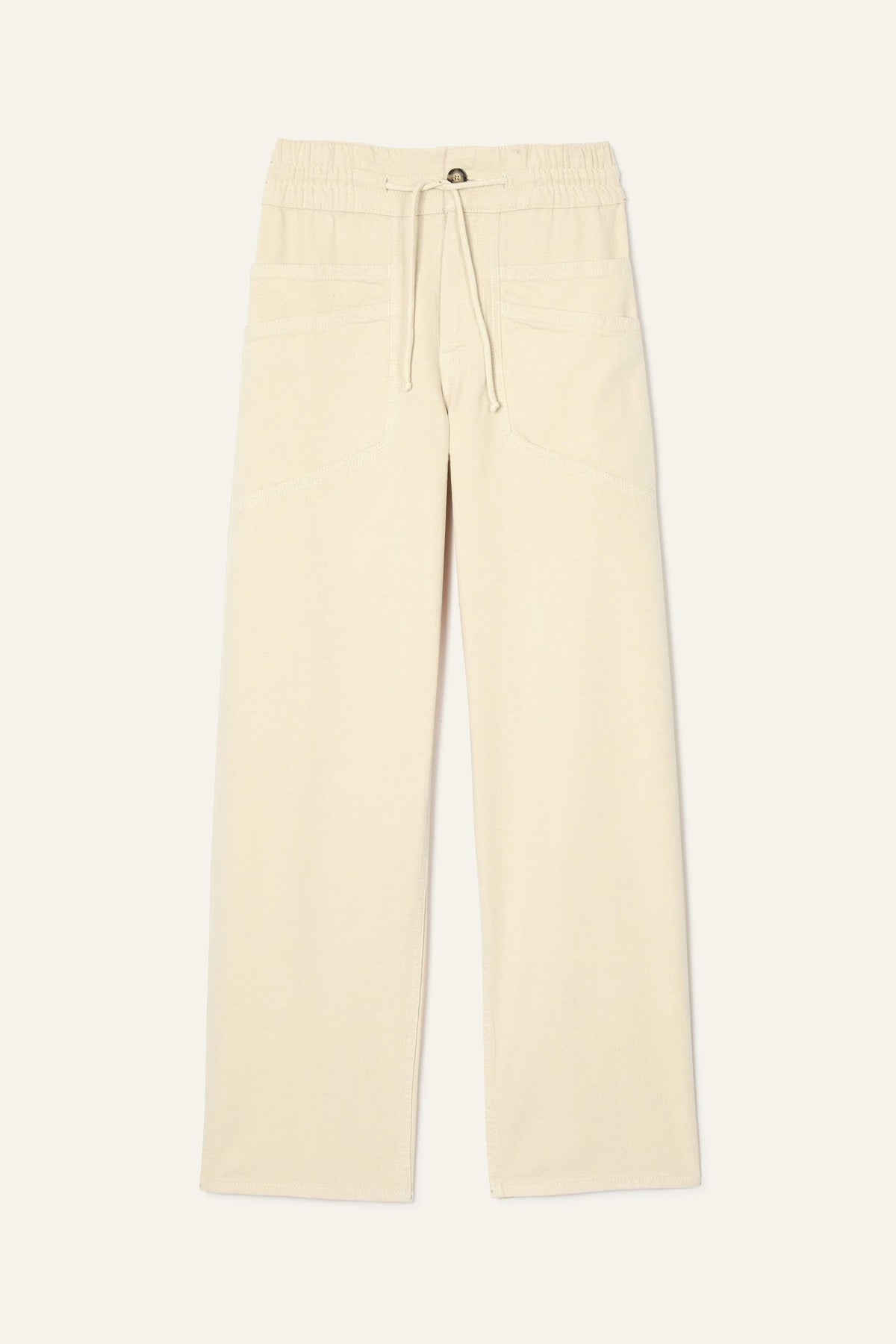 Loose Straight-Leg Pants Fima Off-White
