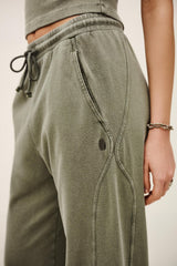 Cotton Wide-Leg Pants Koko Green