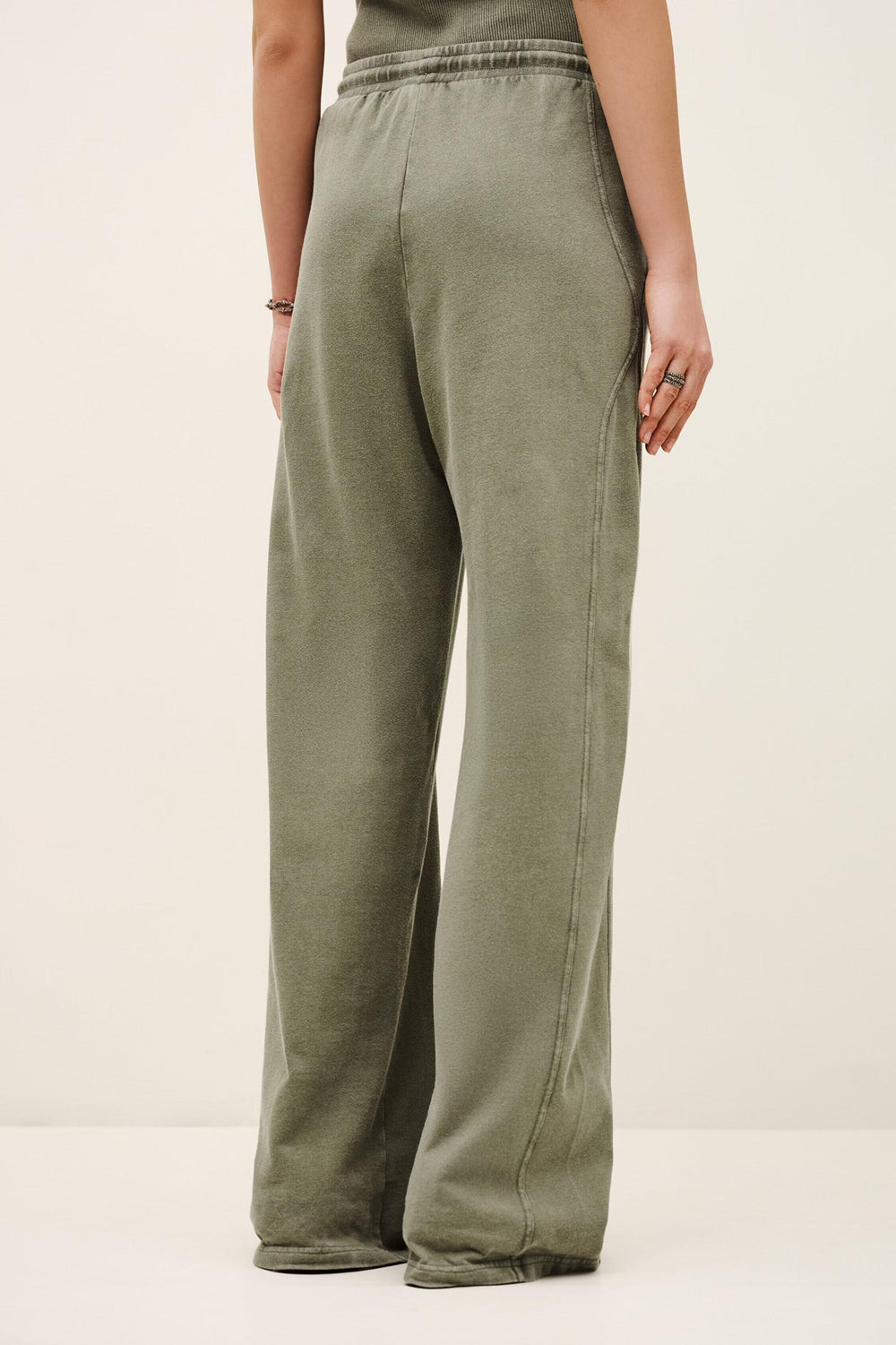 Cotton Wide-Leg Pants Koko Green