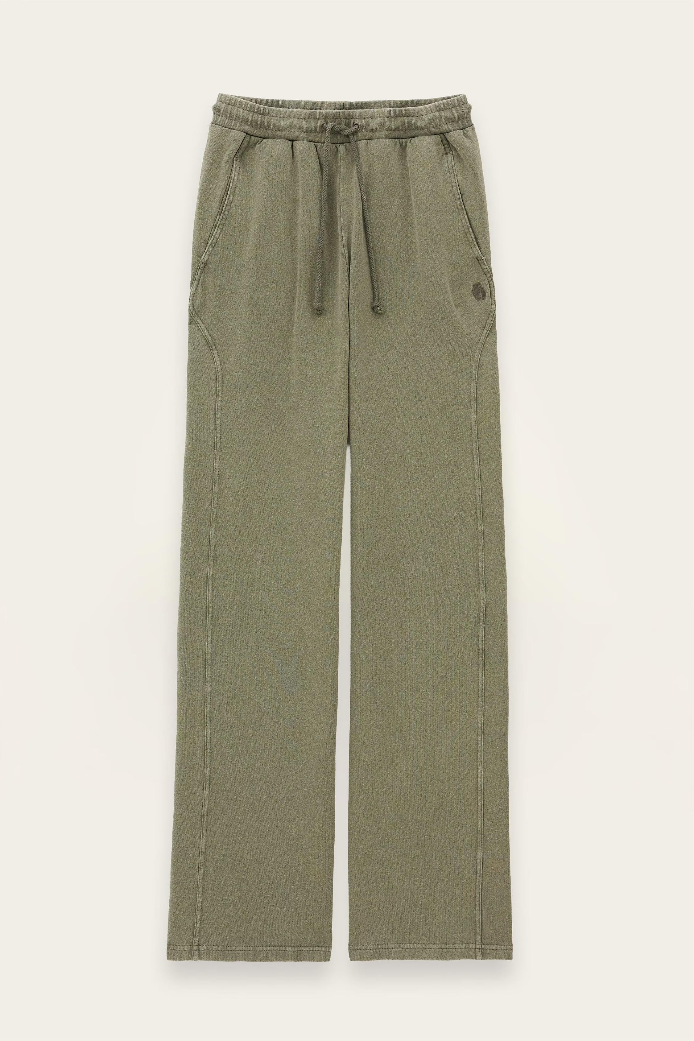 Cotton Wide-Leg Pants Koko Green