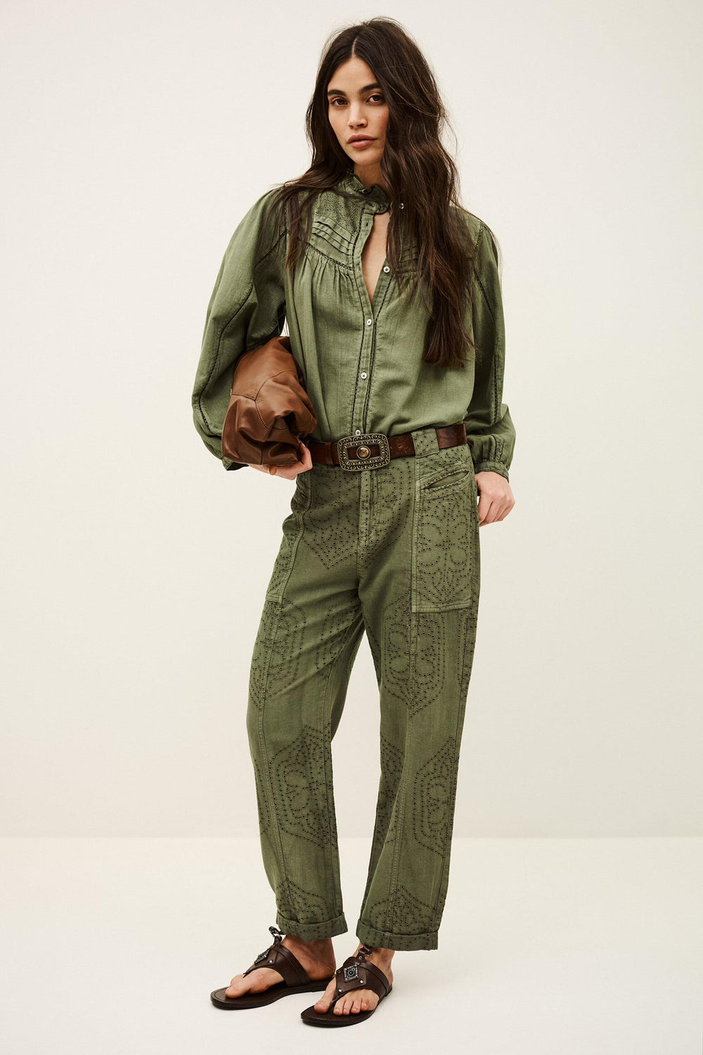 Carrot Leg Pants Giany Green