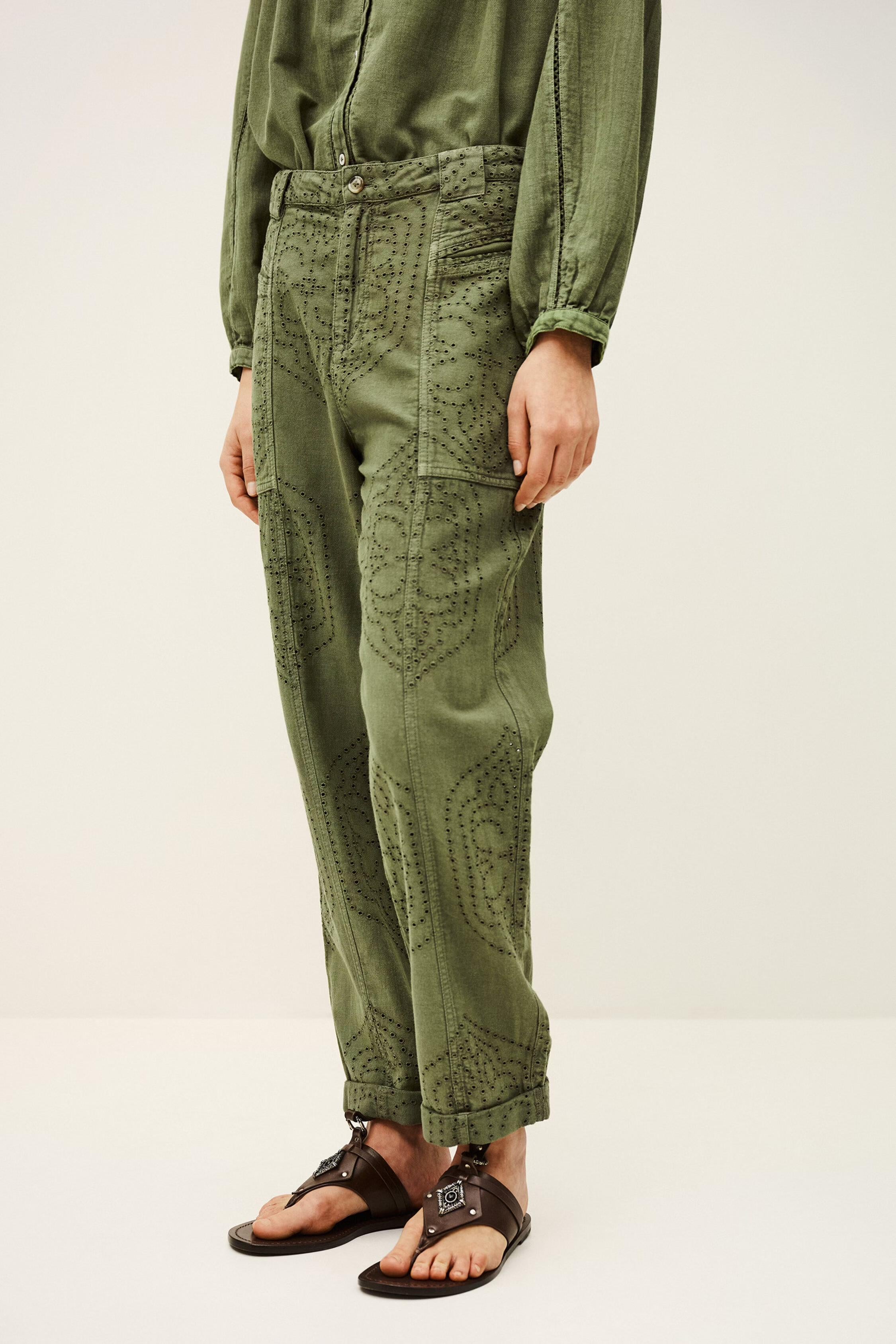 Carrot Leg Pants Giany Green