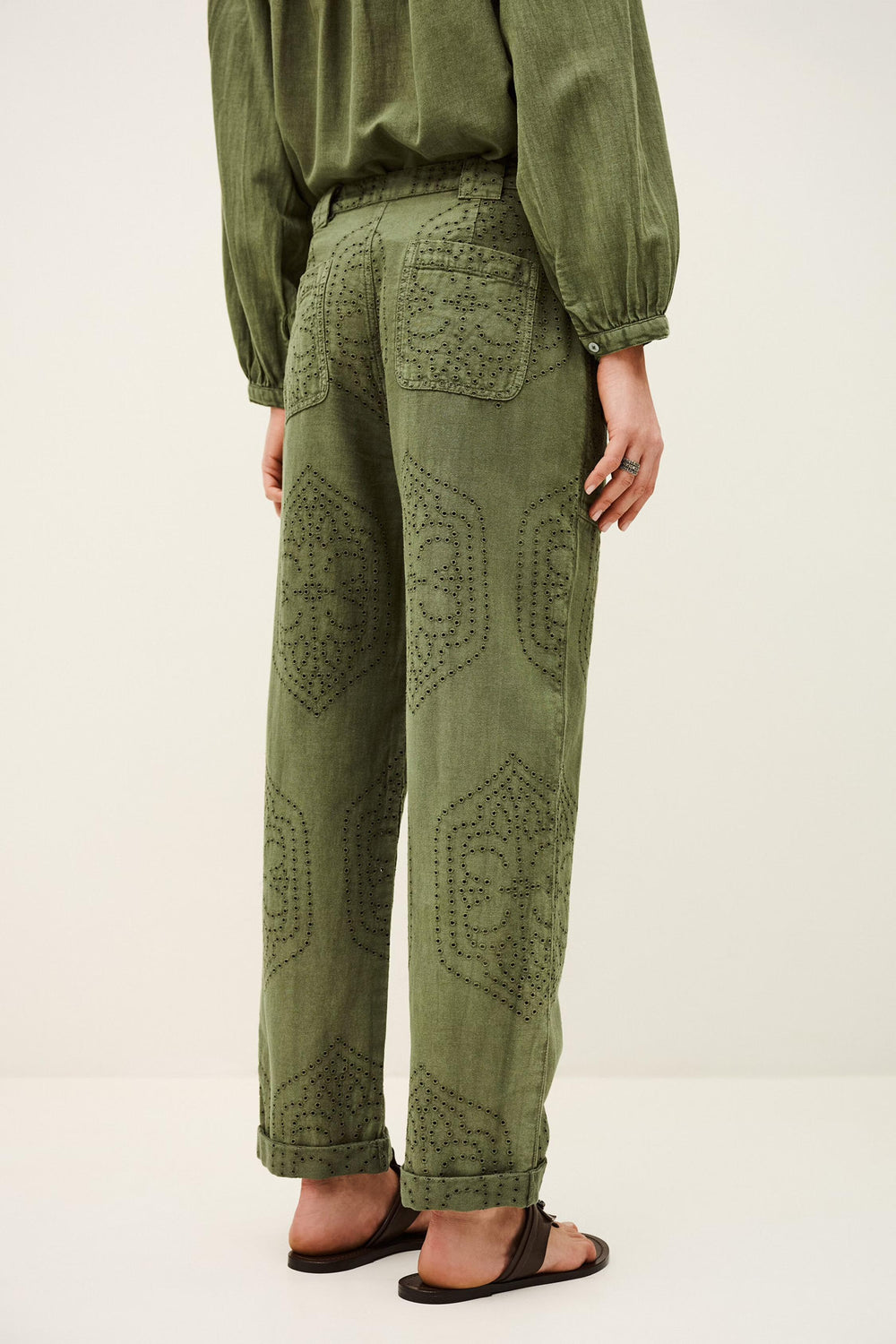 Carrot Leg Pants Giany Green