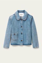 3/4-Sleeve Jacket Tiny Blue