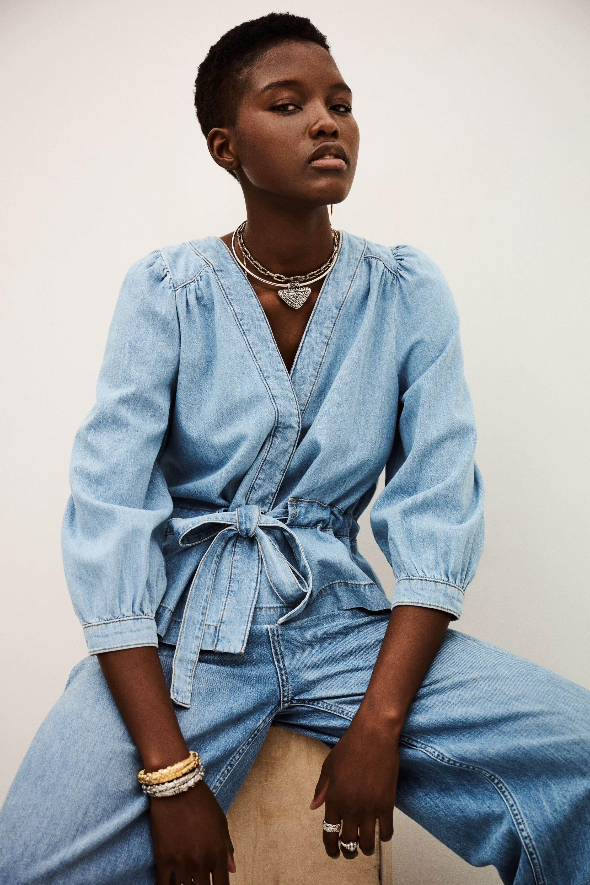 Long-Sleeve Top Lavina Blue