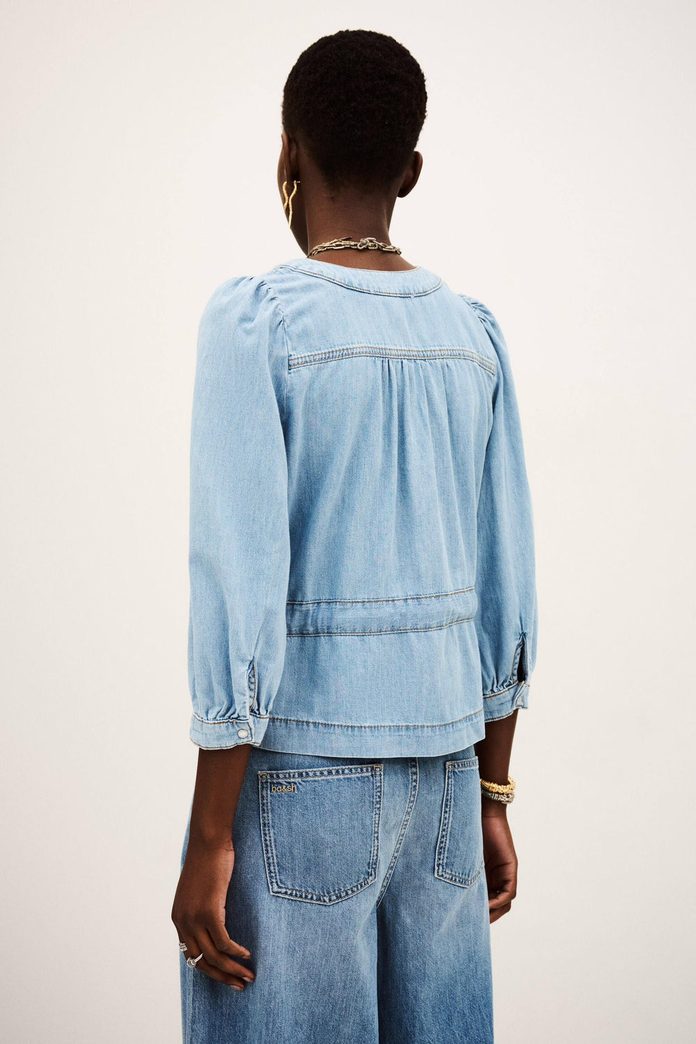 Long-Sleeve Top Lavina Blue