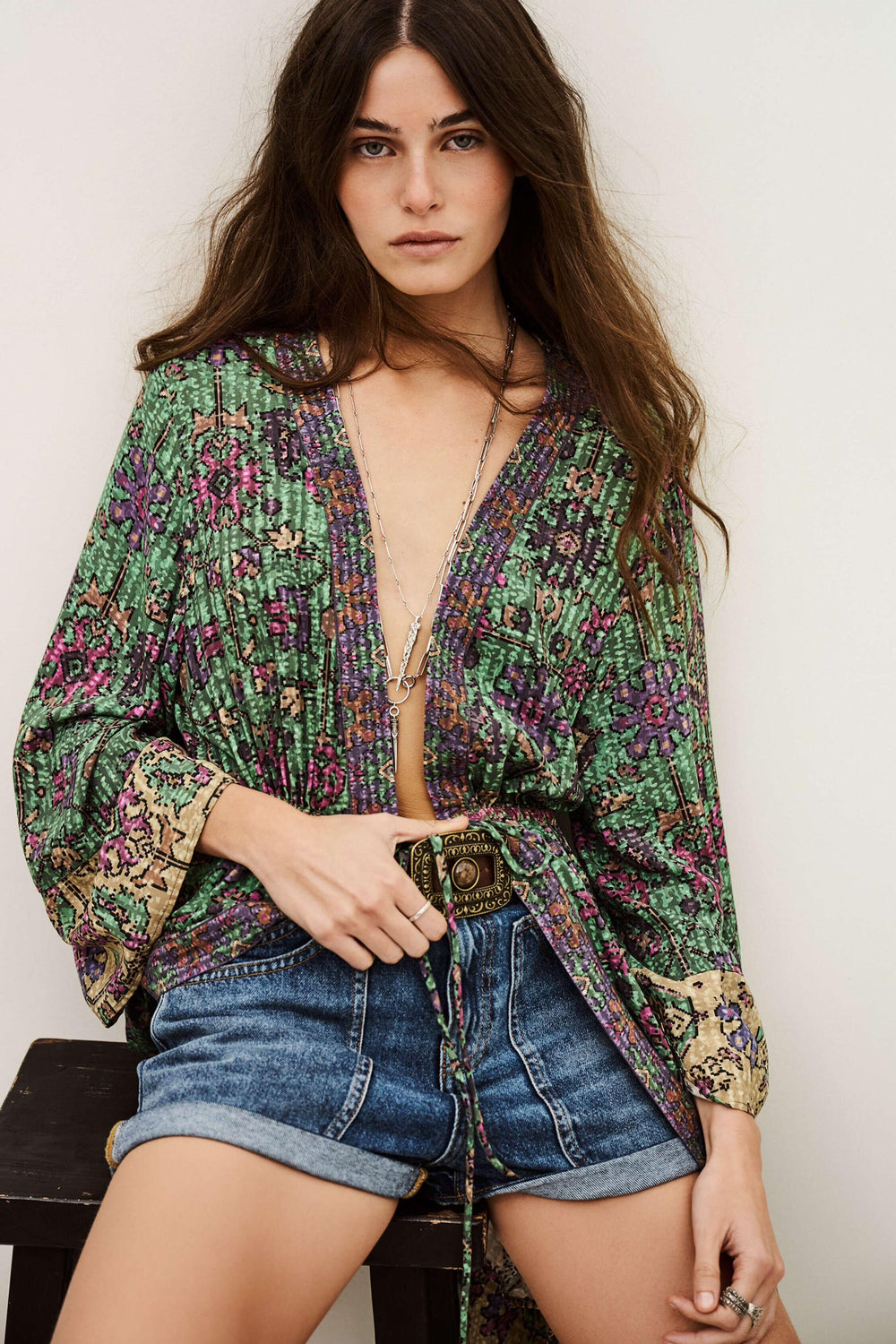 Long Kimono Padrig Green