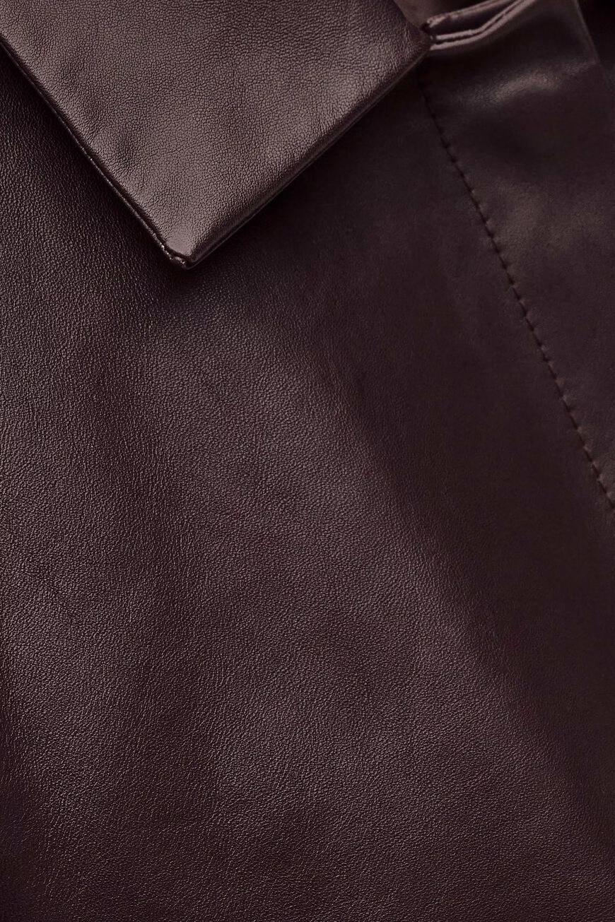 Cropped Leather Jacket Manita Purple