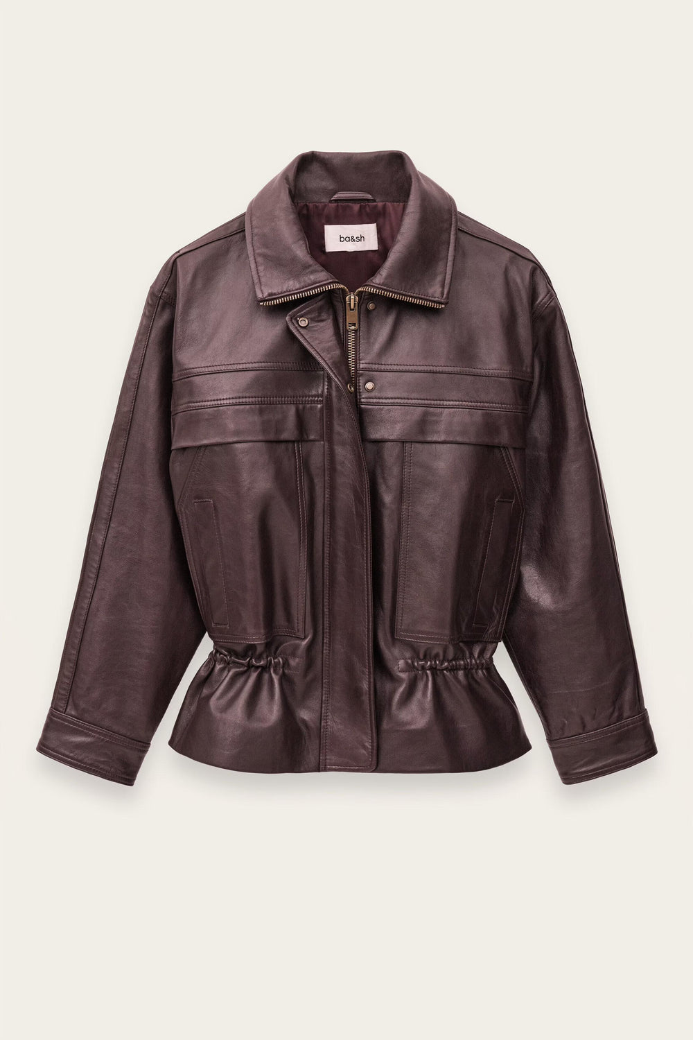 Oversize Leather Jacket Kassia Red