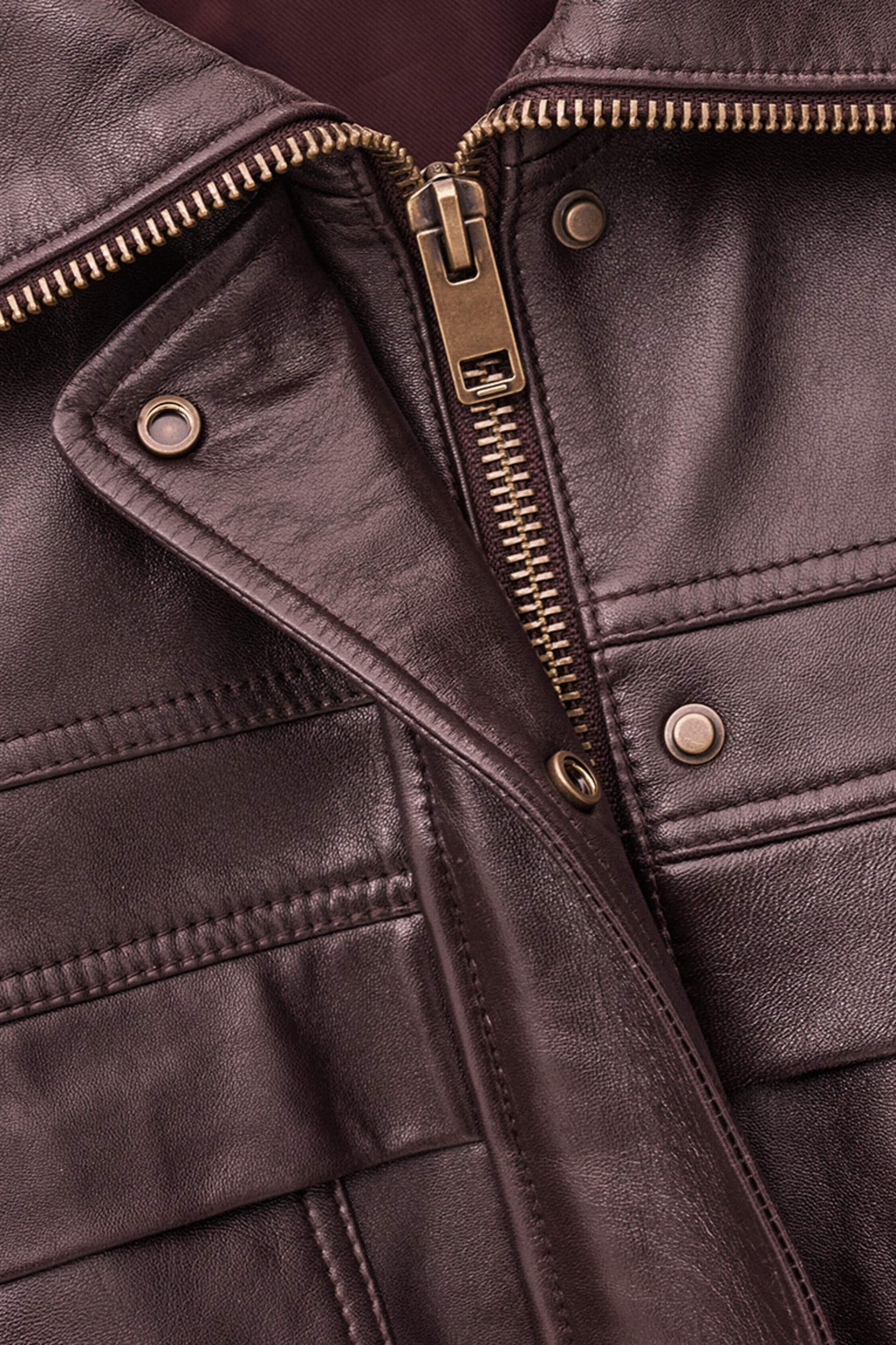 Oversize Leather Jacket Kassia Red