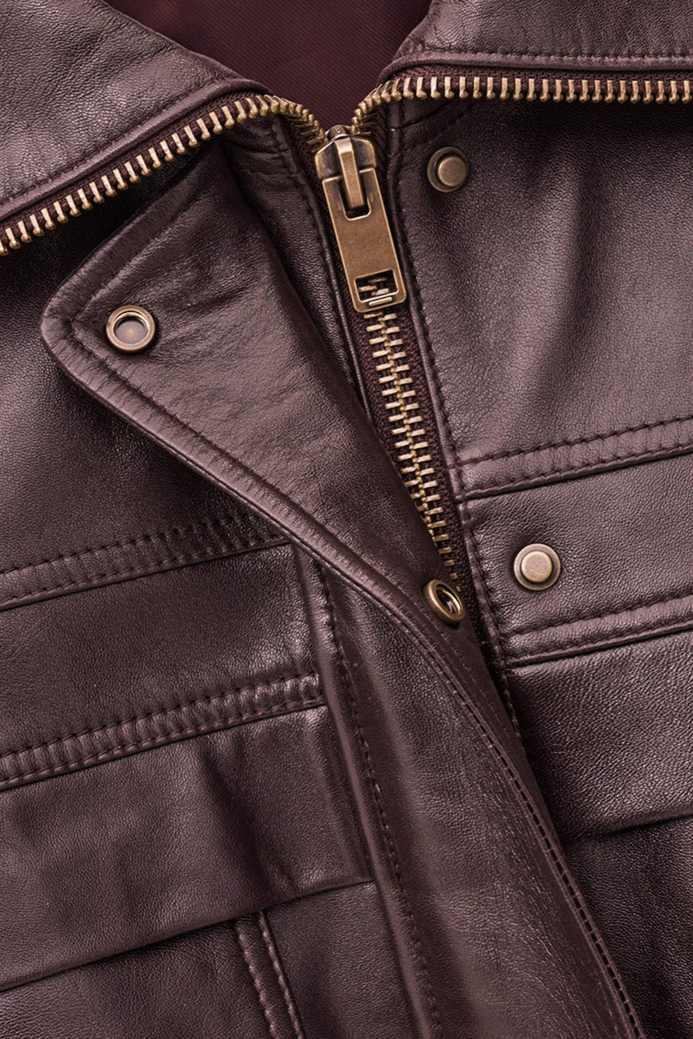 Oversize Leather Jacket Kassia Red