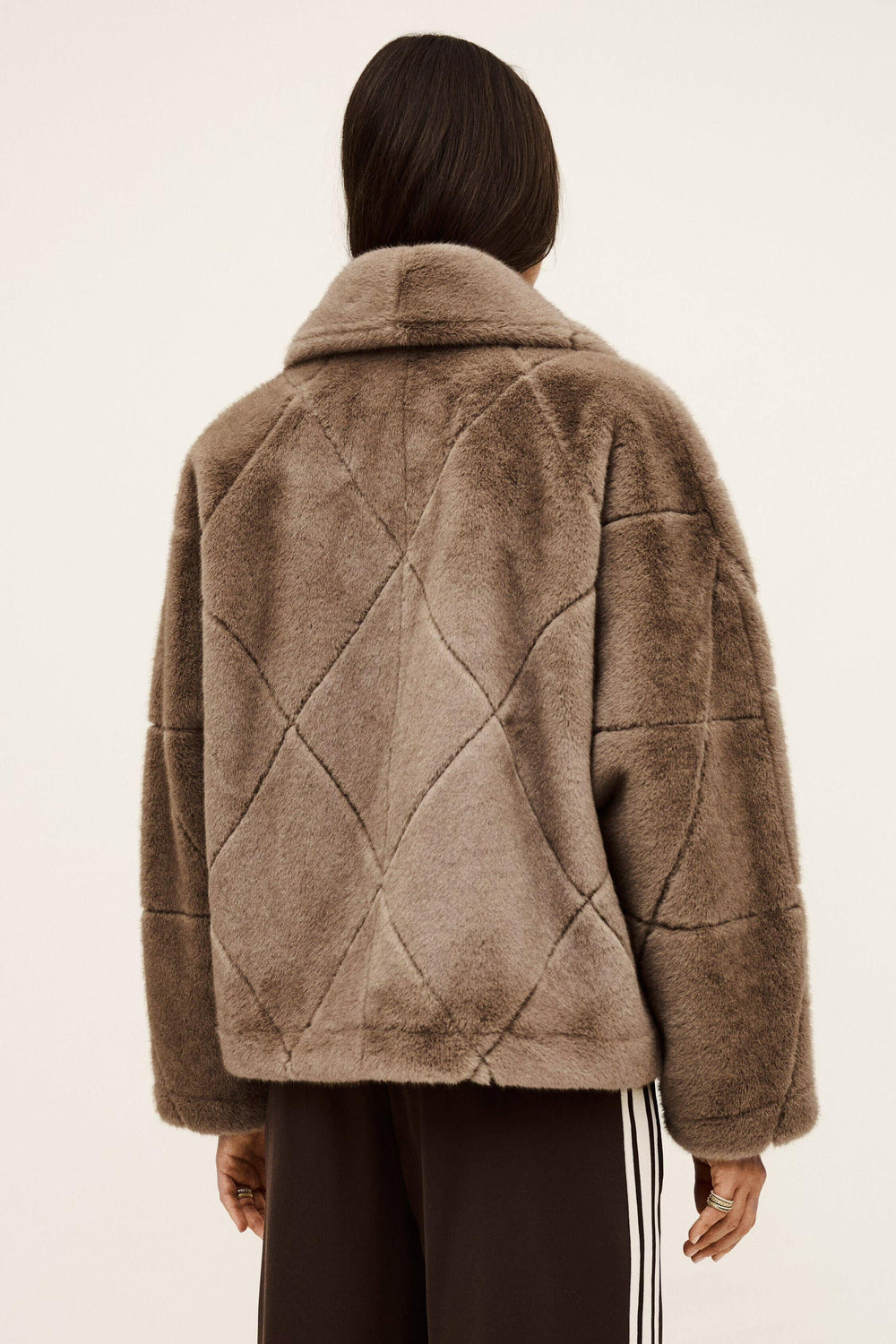 Faux Fur Coat Pinie Gray