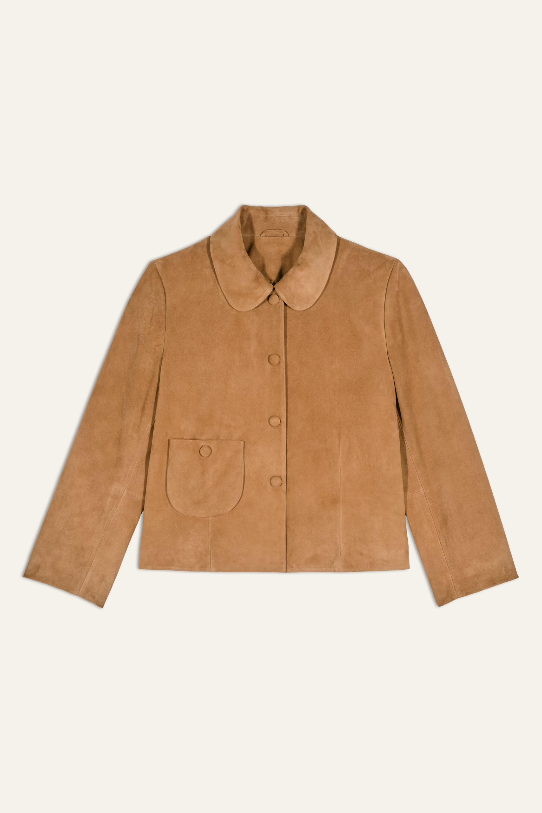 Straight-Cut Jacket Milas Brown
