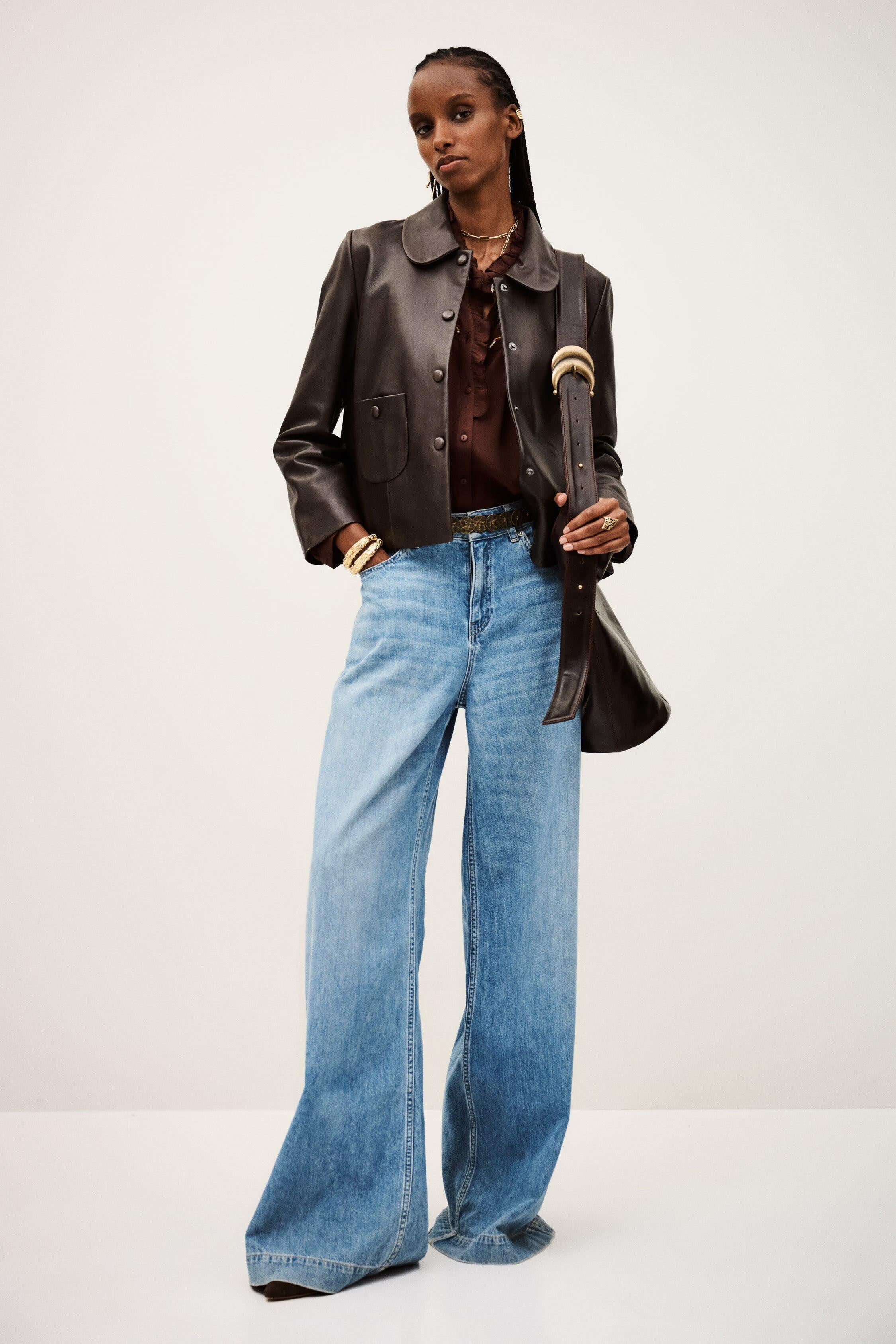 Peter Pan Collar Jacket Milos Brown