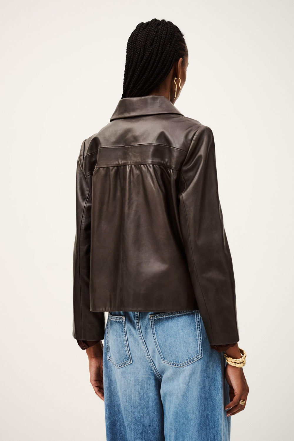 Peter Pan Collar Jacket Milos Brown