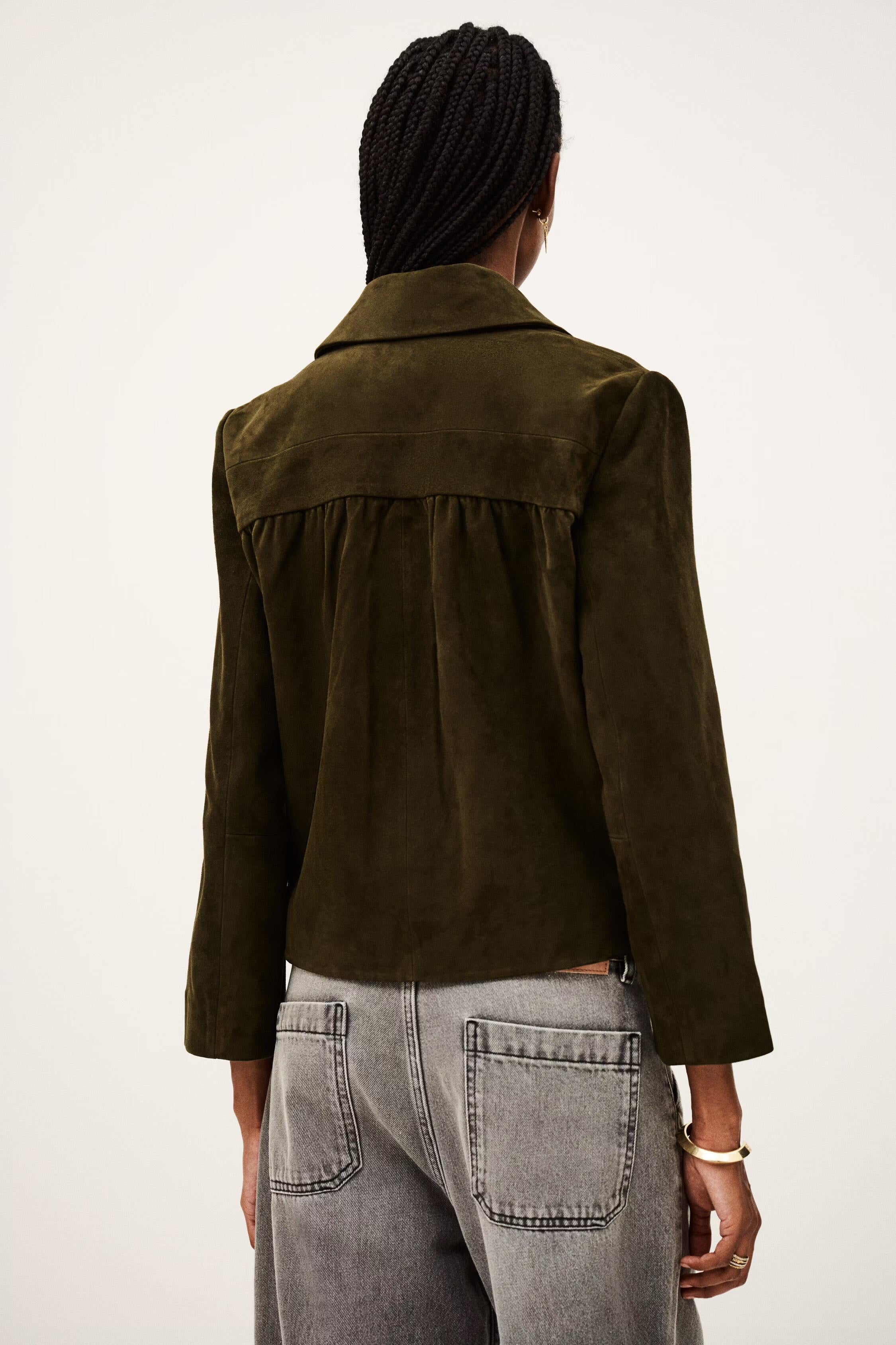 Straight-Cut Jacket Milas Green